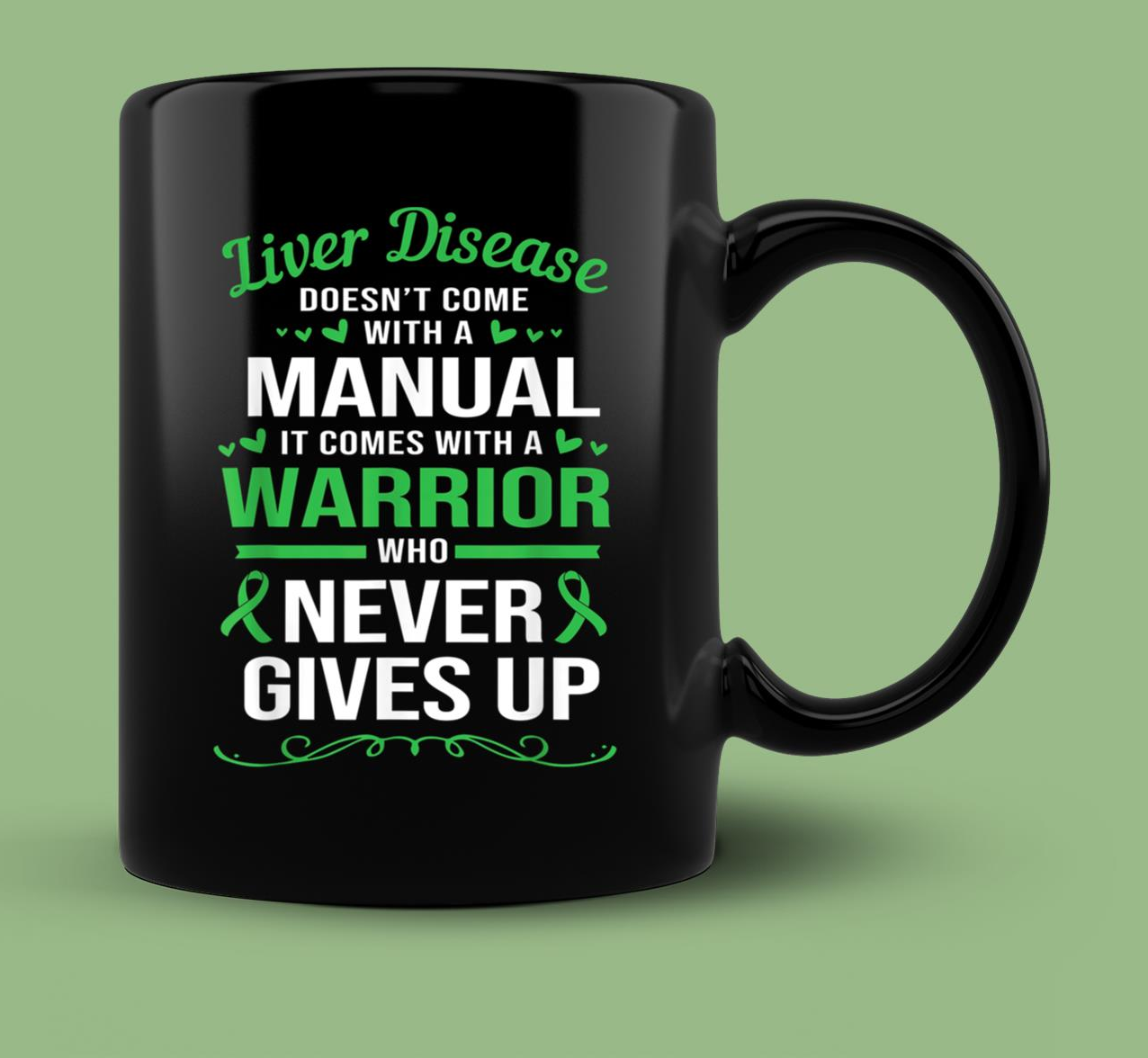 Skitongift Ceramic Novelty Coffee Mug Liver Cancer Warrior Liver Disease Awareness Mug