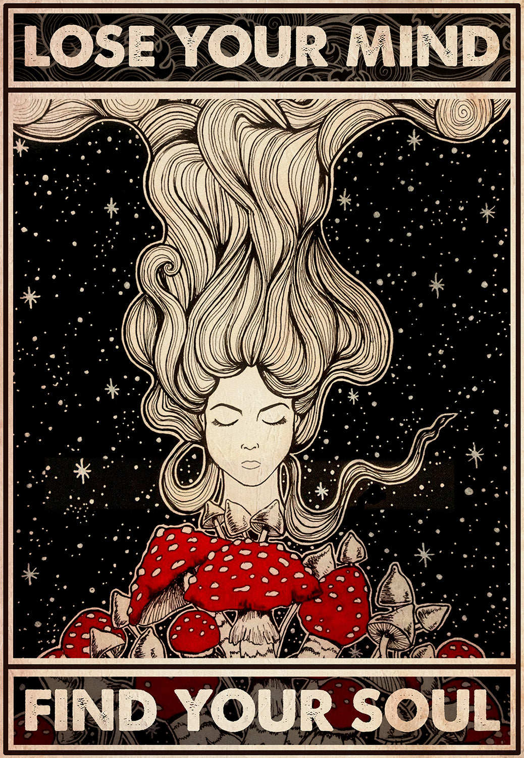 Lose Your Mind Find Your Soul Vintage Hippie Girl-MH1708