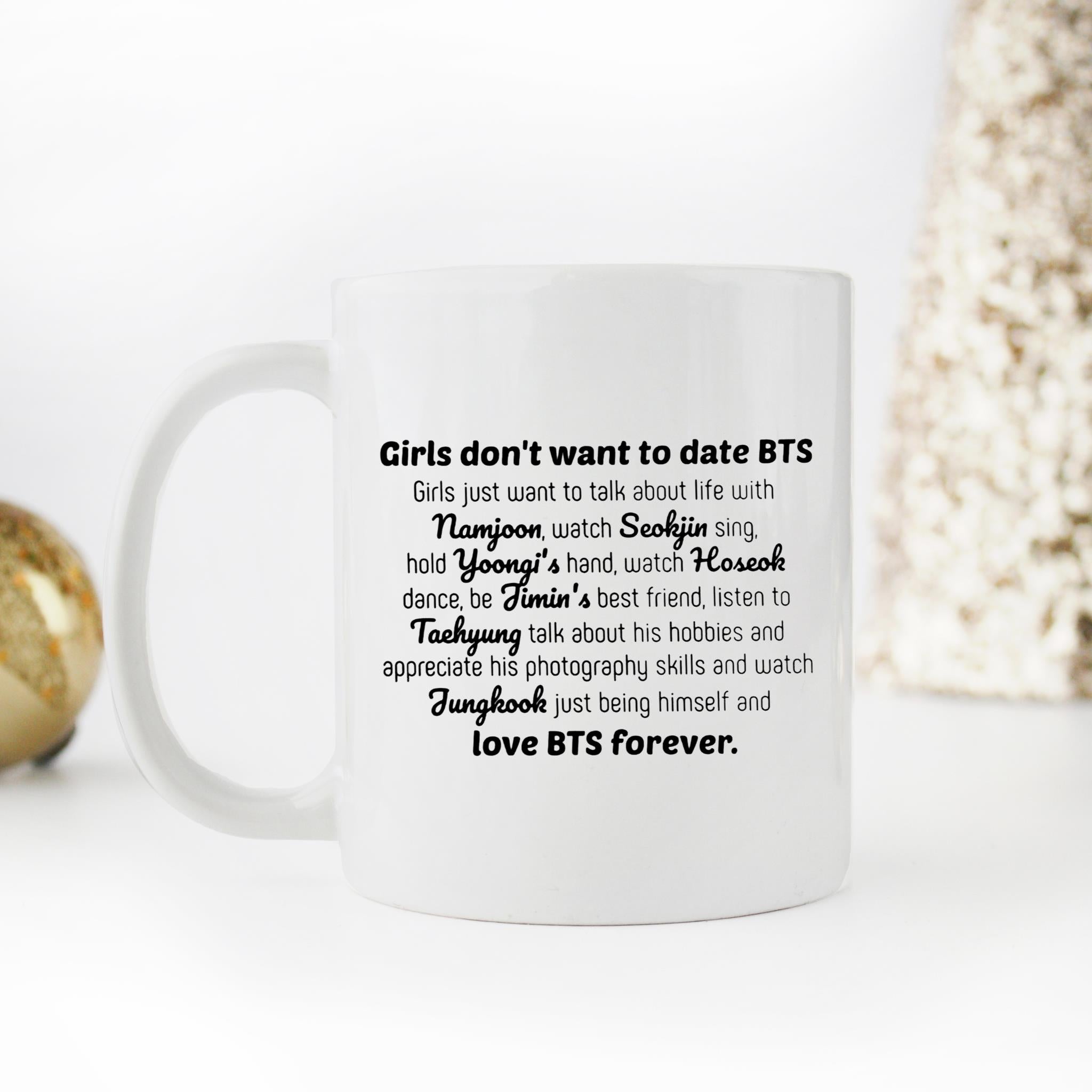 Skitongifts Funny Ceramic Novelty Coffee Mug Love Bts Merch Bangtan Boys Bts Merchandise For Girls Kim Namjoon Taehyung XR7XKHa