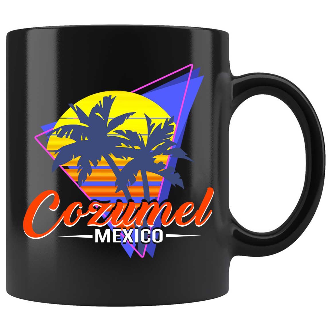 Skitongifts Coffee Mug Funny Ceramic Novelty M121-NH281221-Cozumel Mexico Palm Trees Sunset Beach Msf1R64