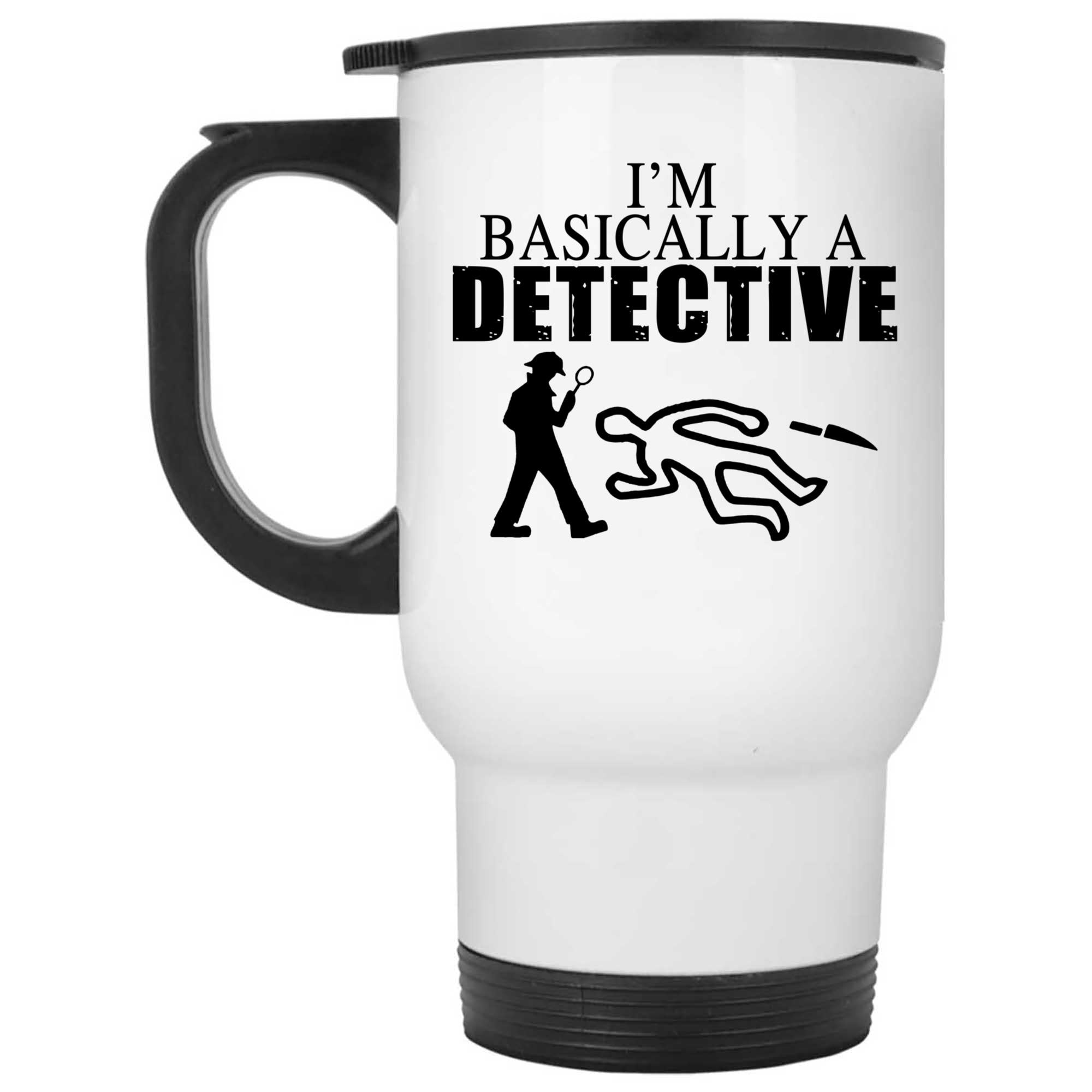 Skitongifts Coffee Mug Funny Ceramic Novelty M123-NH281221-I'm Basically A Detective S6Aazed