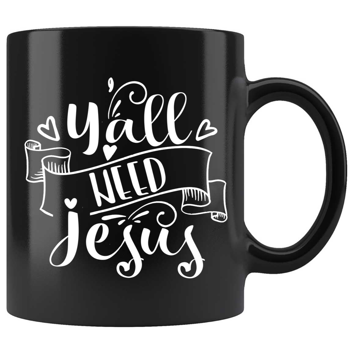 Skitongifts Coffee Mug Funny Ceramic Novelty Y'All Need Jesus Qxguq3O