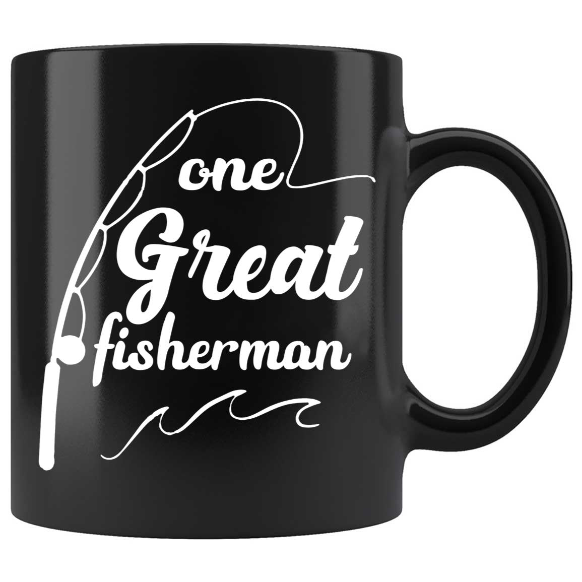 Skitongifts Coffee Mug Funny Ceramic Novelty Ddboom One Great Fisherman, Best Catch Of His Life-A Wdwxdtg