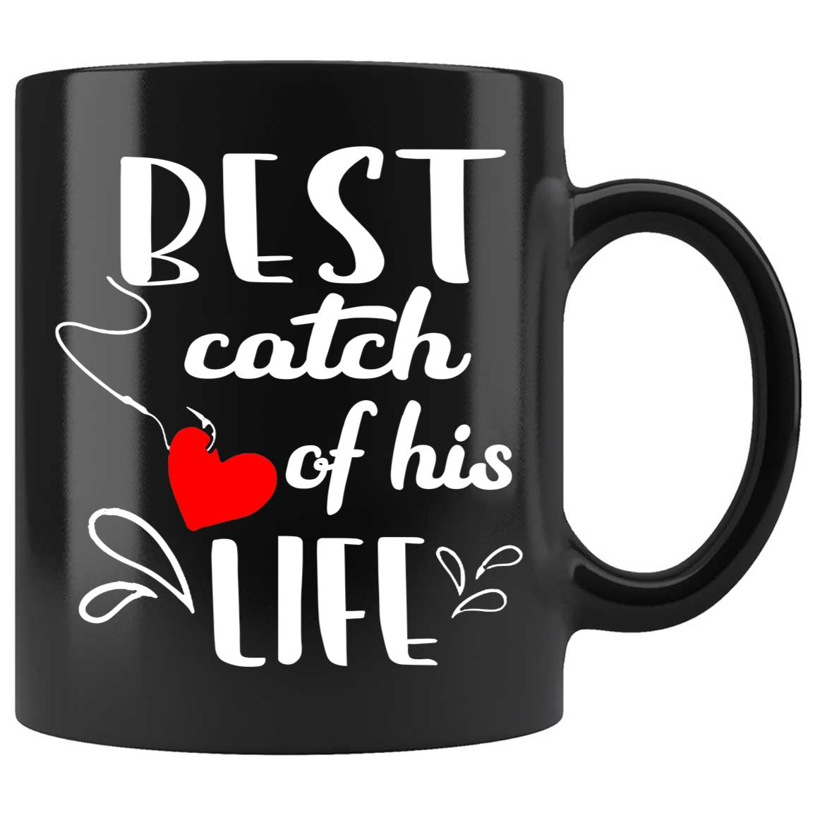Skitongifts Coffee Mug Funny Ceramic Novelty Ddboom One Great Fisherman, Best Catch Of His Life-B V3Tjnr2