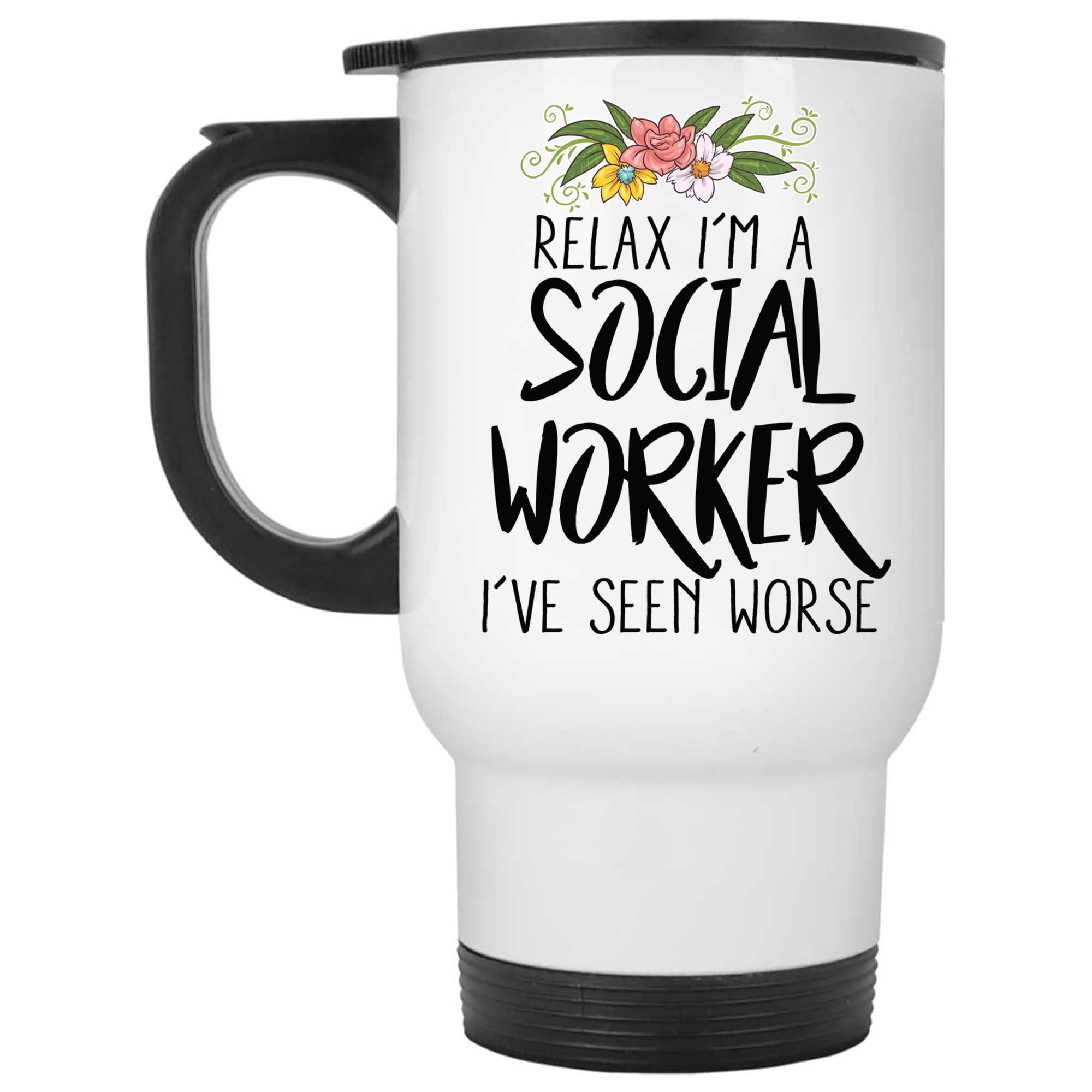 Skitongifts Coffee Mug Funny Ceramic Novelty Social Worker Jubocrx