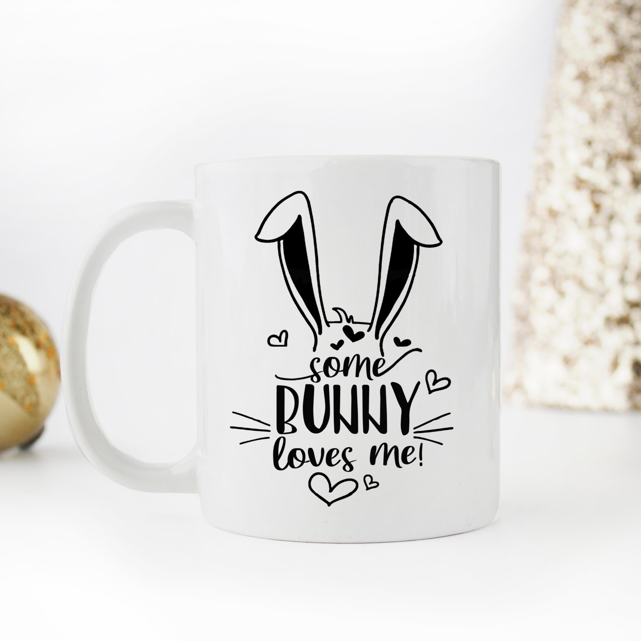 Skitongifts Coffee Mug Funny Ceramic Novelty Some Bunny Loves Me B4Royud