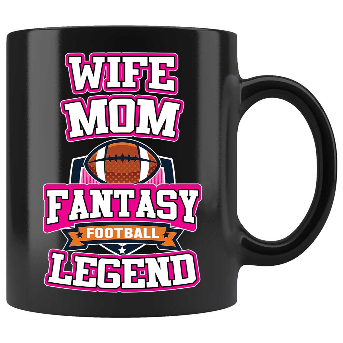Skitongifts Coffee Mug Funny Ceramic Novelty Wife Mom Fantasy Football Legend Ba5Ecsi