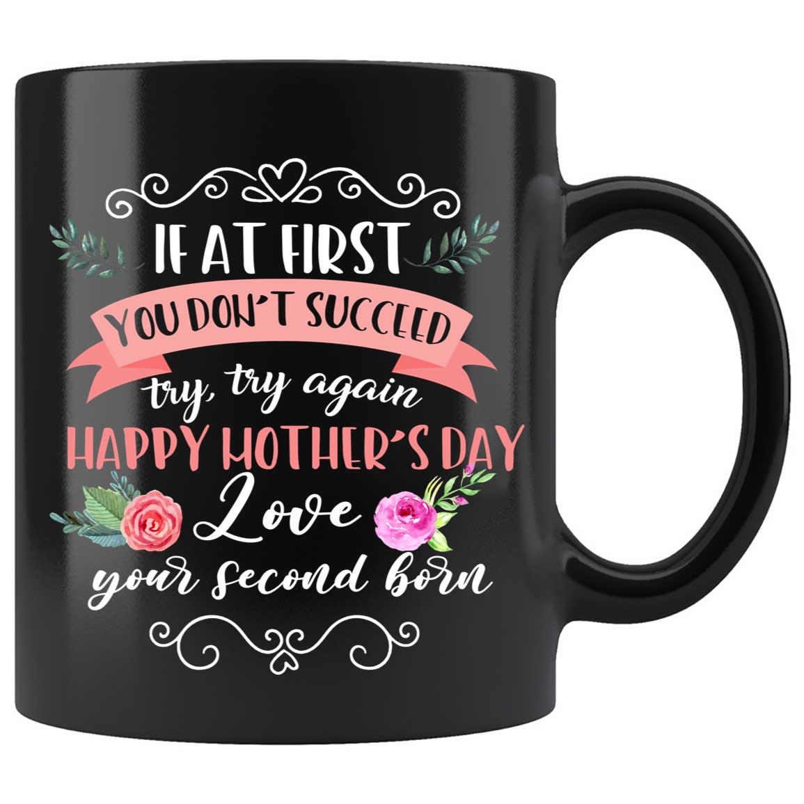 Skitongifts Coffee Mug Funny Ceramic Novelty If At First You Don't Succeed, Try Again F1Itnjy