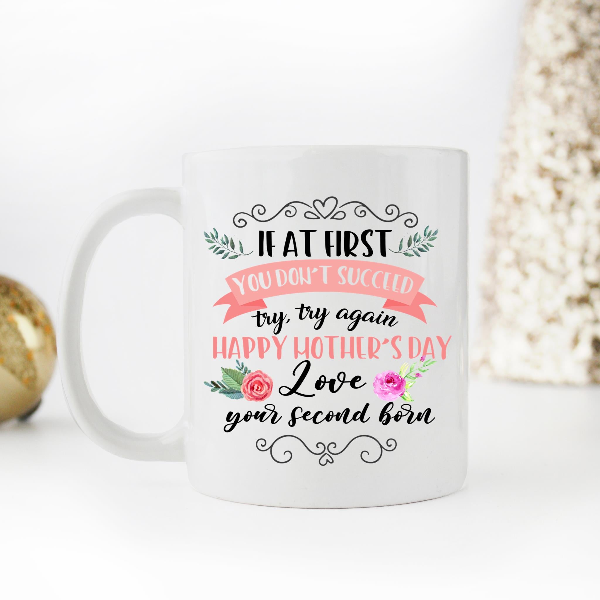 Skitongifts Coffee Mug Funny Ceramic Novelty If At First You Don't Succeed, Try Again F1Itnjy