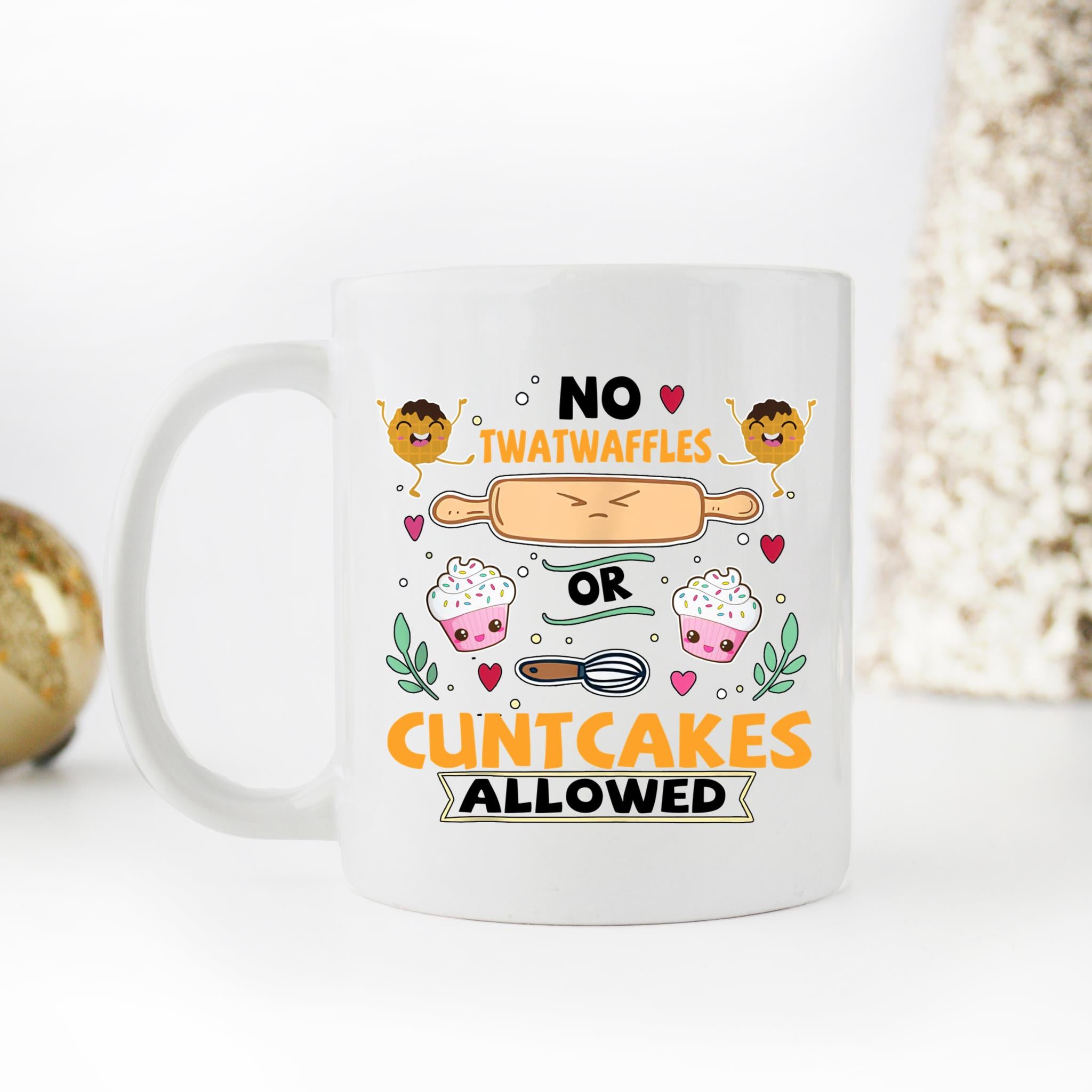 Skitongifts Coffee Mug Funny Ceramic Novelty No Twatwaffles Or Cuntcakes Allowed Myzaqmi