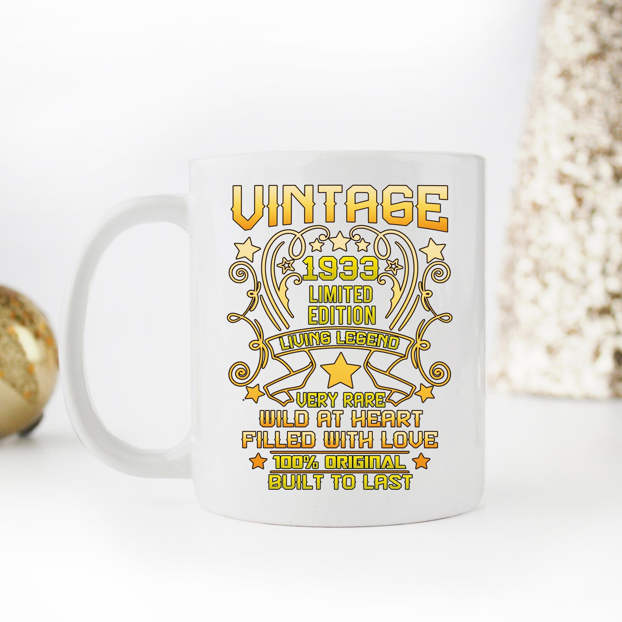 Skitongifts Coffee Mug Funny Ceramic Novelty M180 Vintage 1933 Best Years Old Birthday Nora1Yk