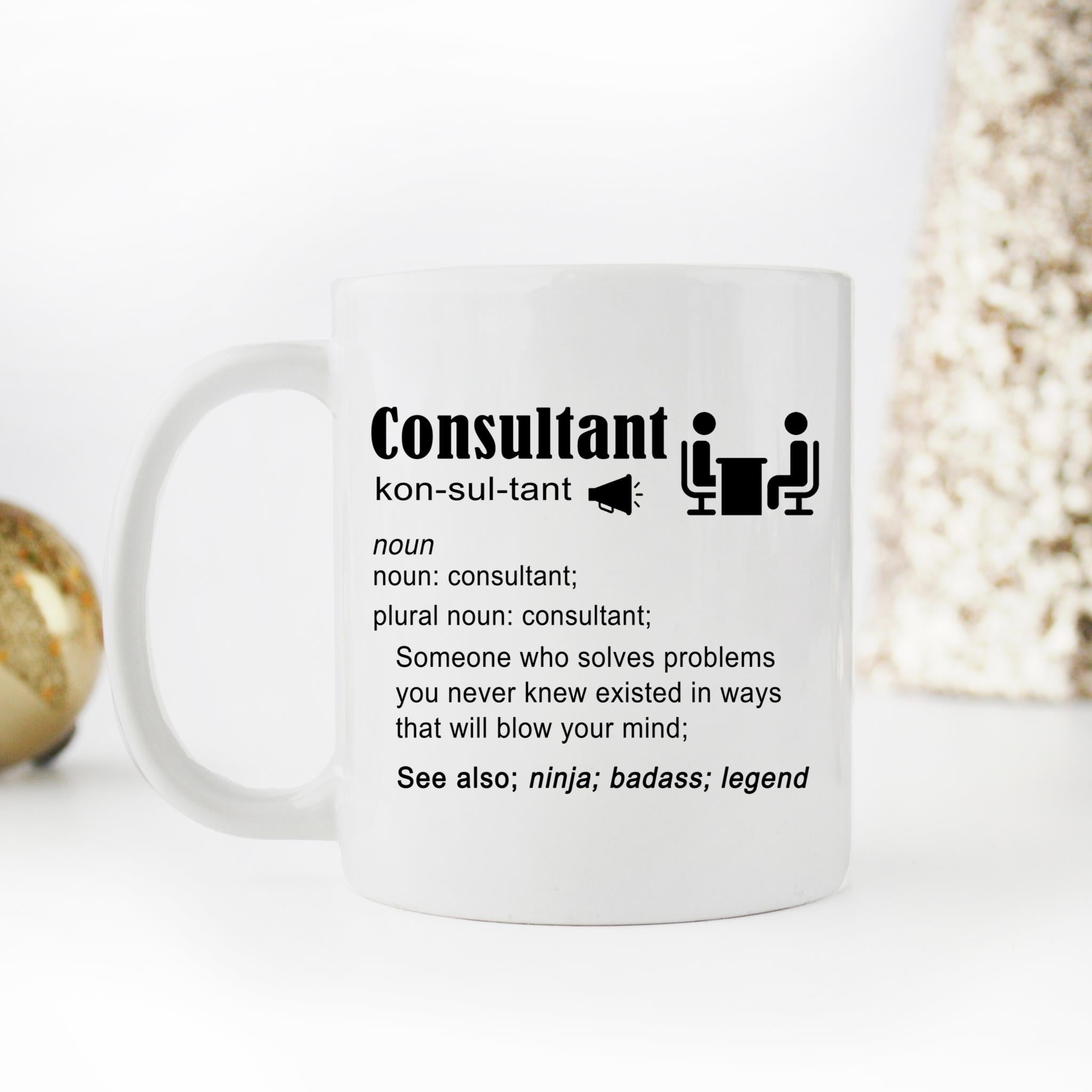 Skitongifts Coffee Mug Funny Ceramic Novelty M186 Consultant U5C3Qo3