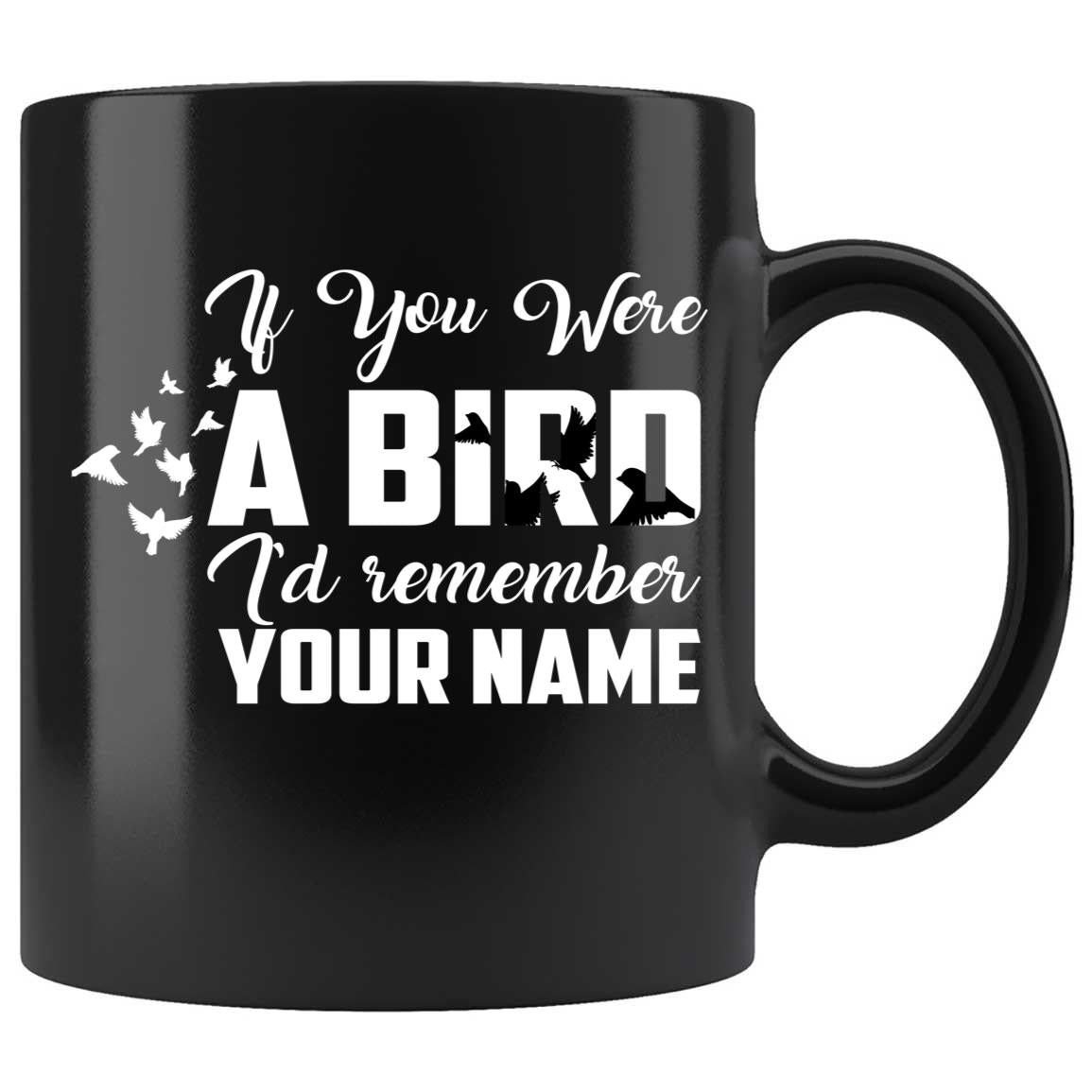 Skitongifts Coffee Mug Funny Ceramic Novelty M191 I Would Remember Your Name If You Were A Bird 5Xrnyyp