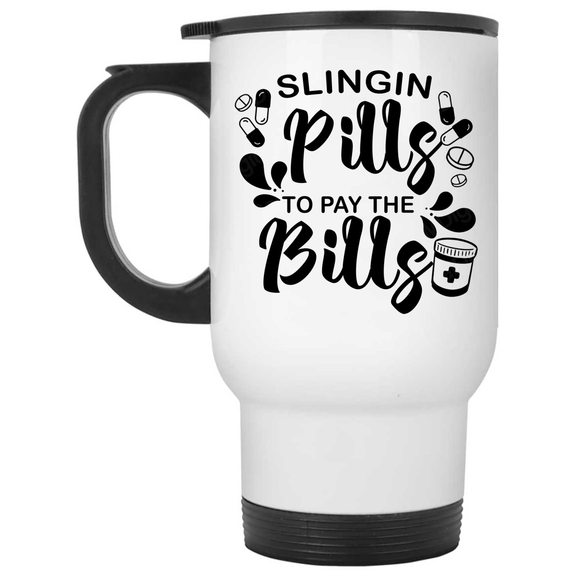 Skitongifts Coffee Mug Funny Ceramic Novelty M196 Slingin' Pills To Pay Bills Zh7Qczt