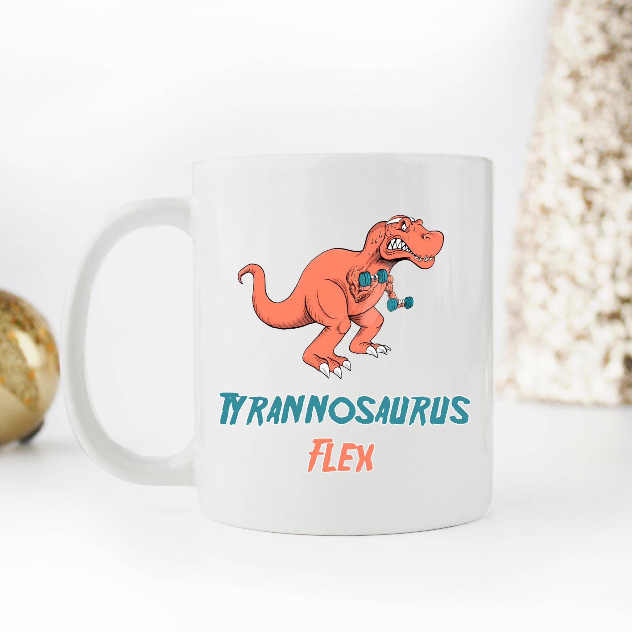Skitongifts Funny Ceramic Coffee Mug Novelty M19_Kl211221_Tyrannosaurus Flex 4Ffrix1