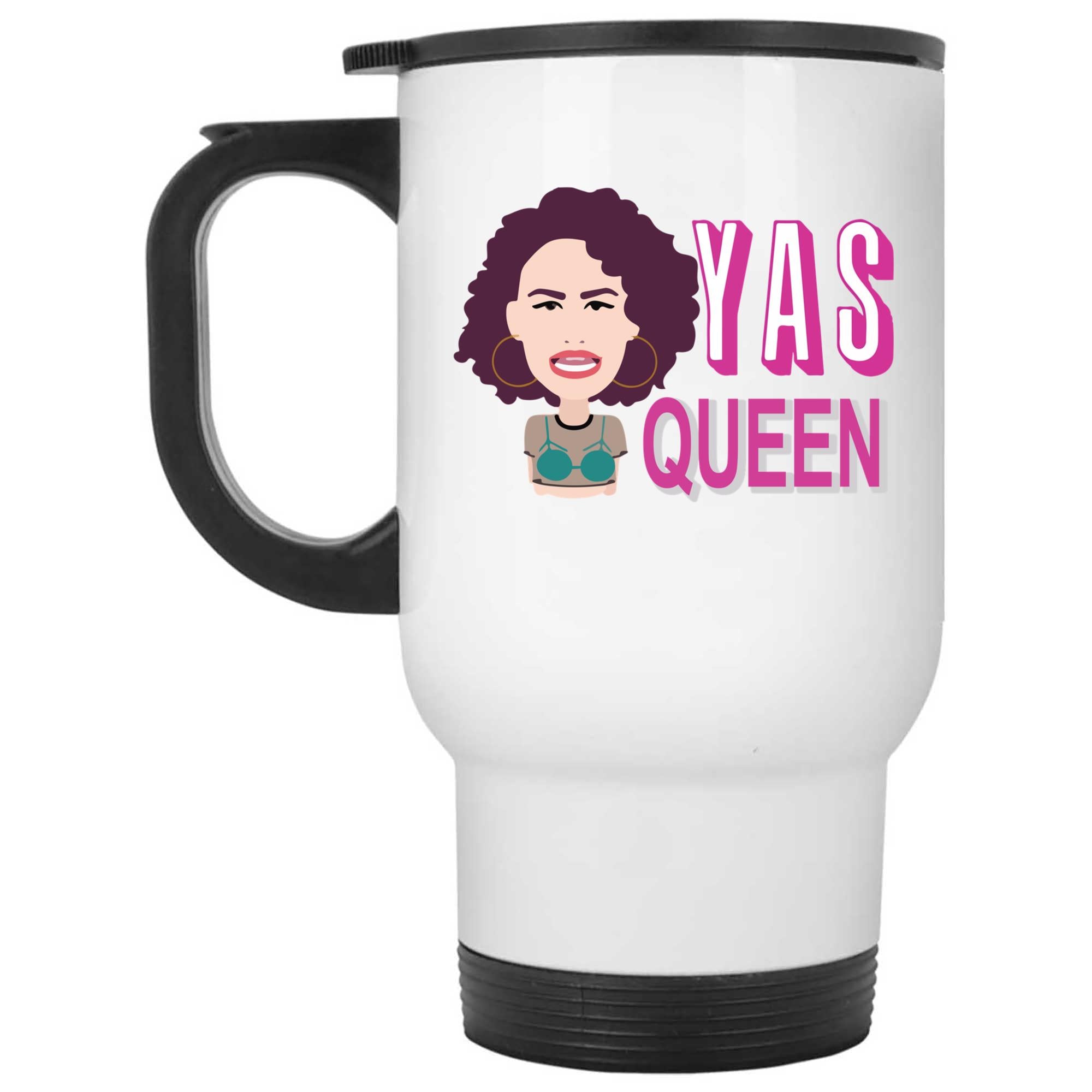 Skitongifts Funny Ceramic Coffee Mug For Birthday, Mother's Day, Father's Day, Christmas LH211221_Yasss Queen- Broad City Inspired Kzvwzdg