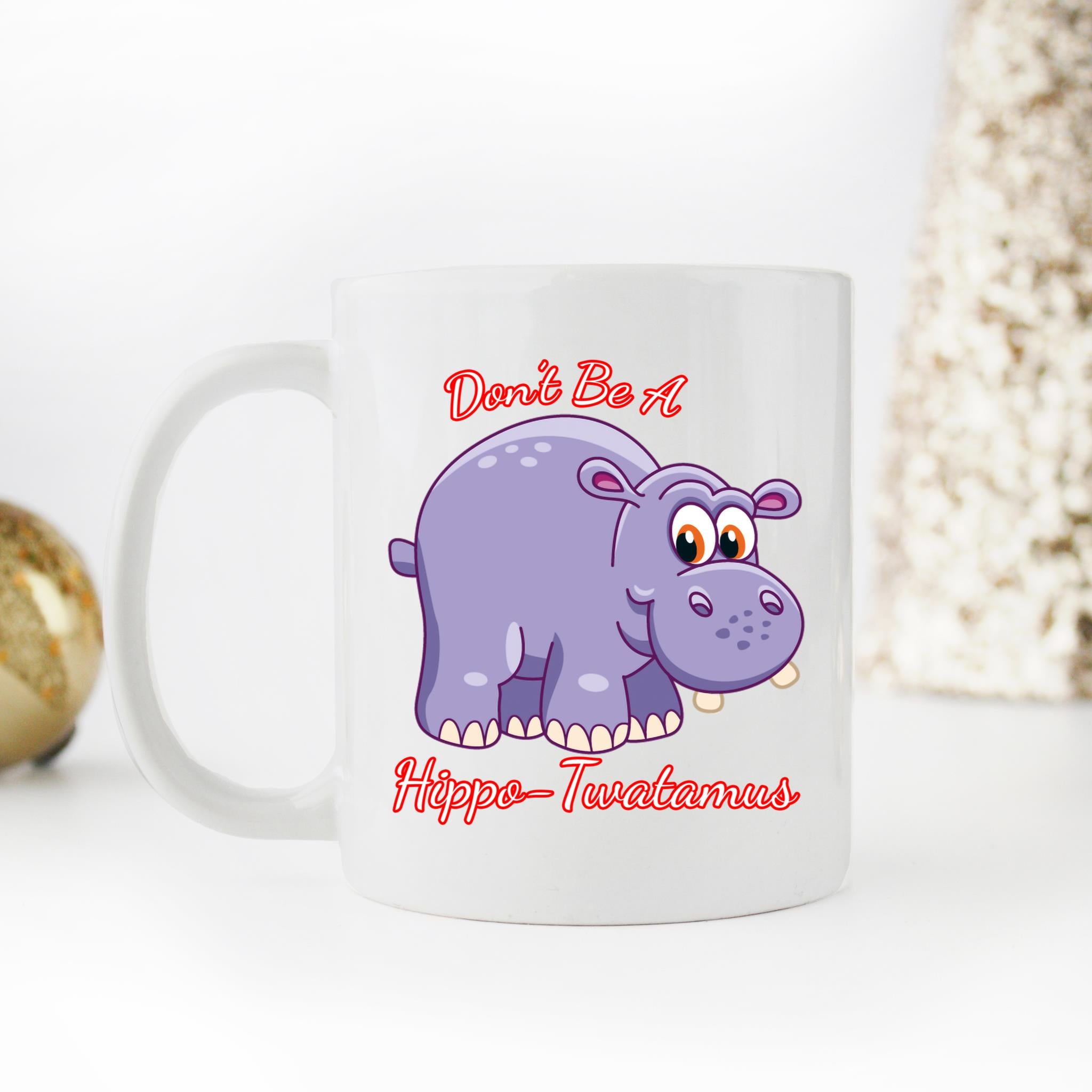 Skitongifts Funny Ceramic Coffee Mug For Birthday, Mother's Day, Father's Day, Christmas LH211221_Don't Be A Hippo 5Wt2T9C