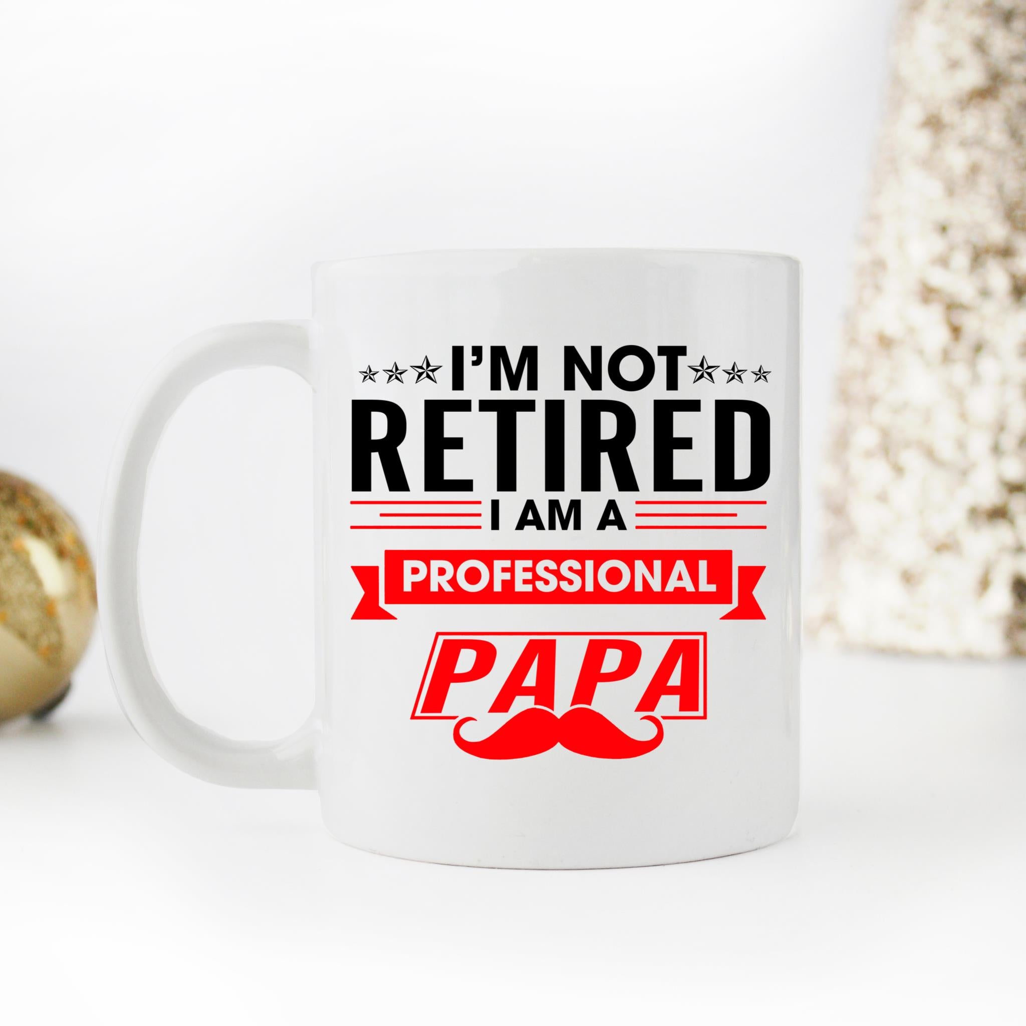 Skitongifts Funny Ceramic Coffee Mug Novelty M32-Nh221221-Best Papa, I'm Not Retired Papa Znfrfqu