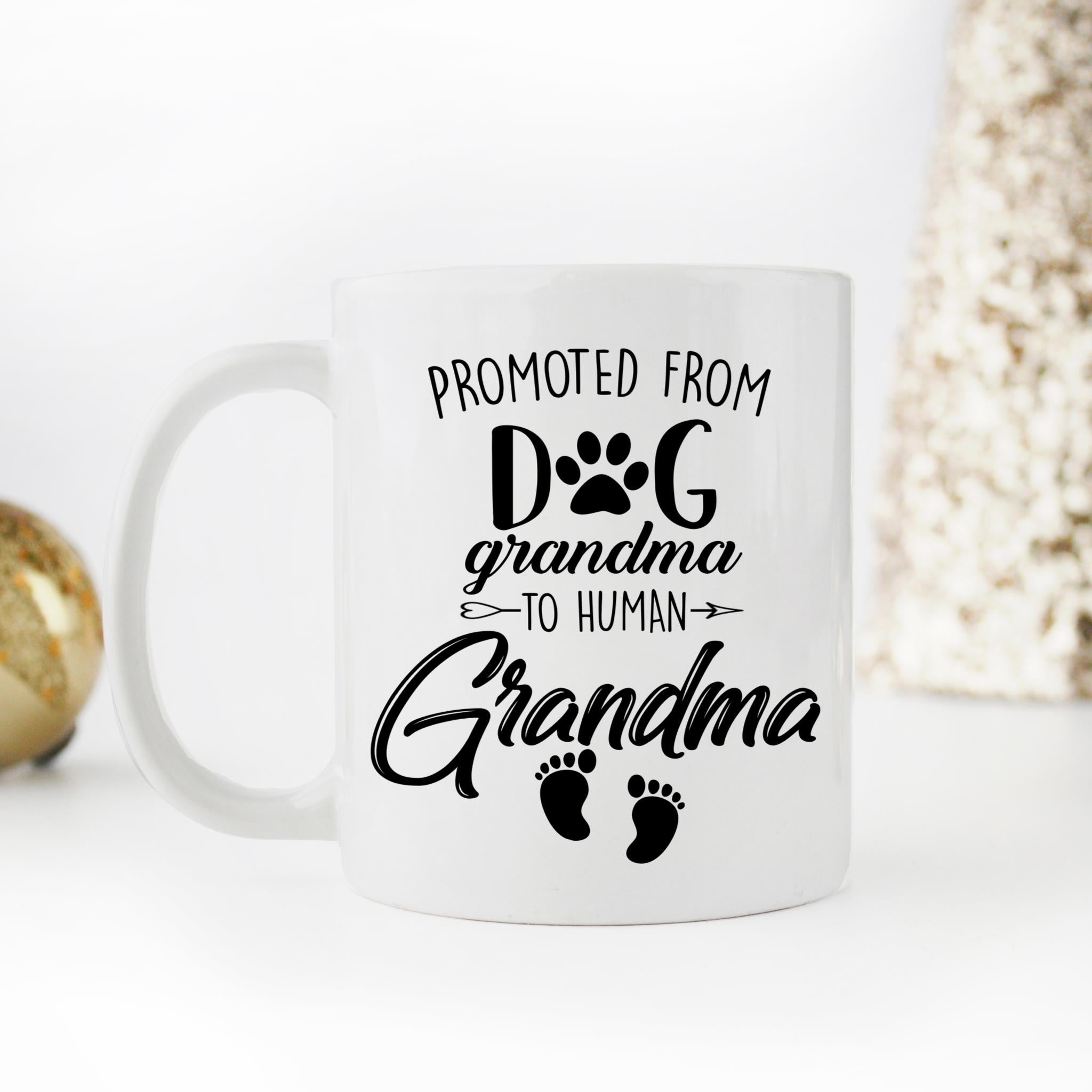 Skitongifts Funny Ceramic Coffee Mug Novelty M35-Nh231221-Promoted From Dog Grandma To Human Grandma X5E8Coe