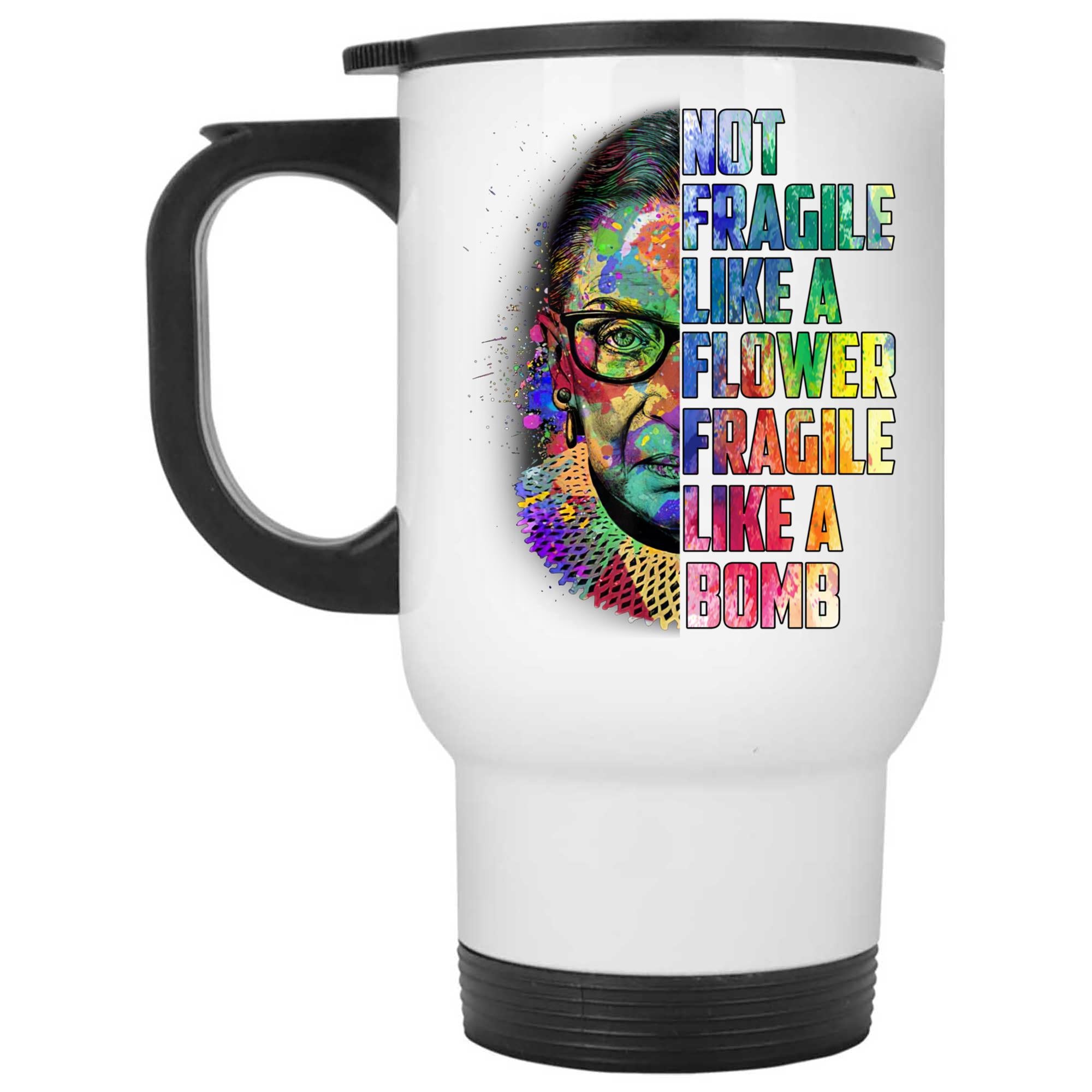 Skitongifts Funny Ceramic Coffee Mug For Birthday, Mother's Day, Father's Day, Christmas NH031221-Not Fragile Like A Flower But A Bomb Cpuvlhm