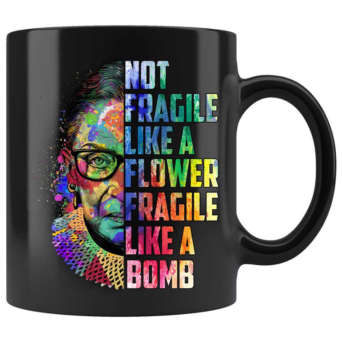 Skitongifts Funny Ceramic Coffee Mug For Birthday, Mother's Day, Father's Day, Christmas NH031221-Not Fragile Like A Flower But A Bomb Cpuvlhm