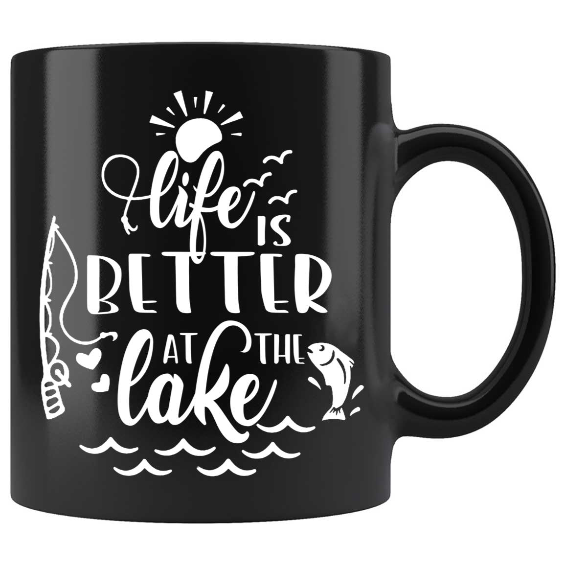 Skitongifts Coffee Mug Funny Ceramic Novelty M45-NH041221-Life Is Better At The Lake Sdyy5B8