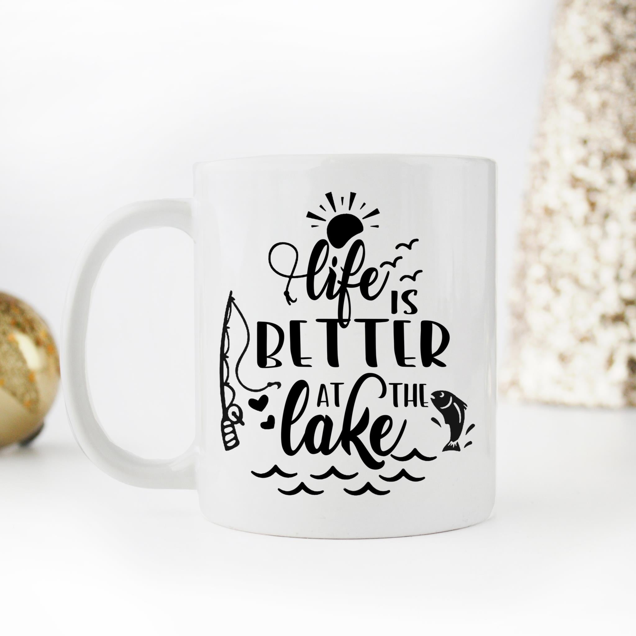 Skitongifts Coffee Mug Funny Ceramic Novelty M45-NH041221-Life Is Better At The Lake Sdyy5B8