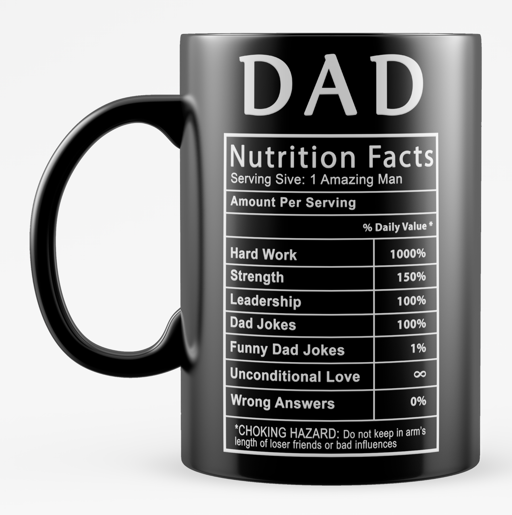 Skitongifts Funny Ceramic Coffee Mug For Birthday, Mother's Day, Father's Day, Christmas TK291121 Nutrition Facts Dad