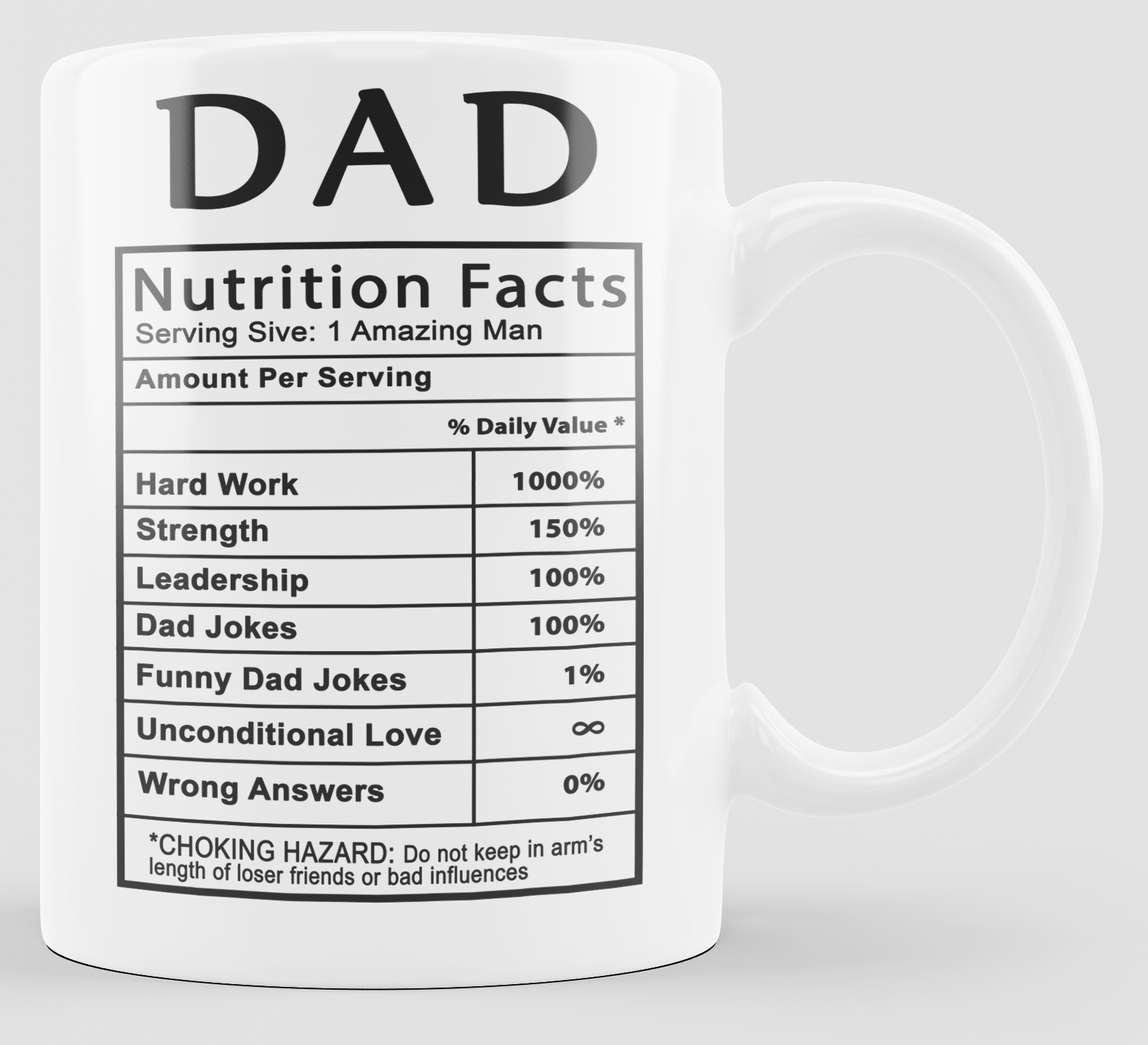  Coffee MugTK291121 Nutrition Facts Dad
