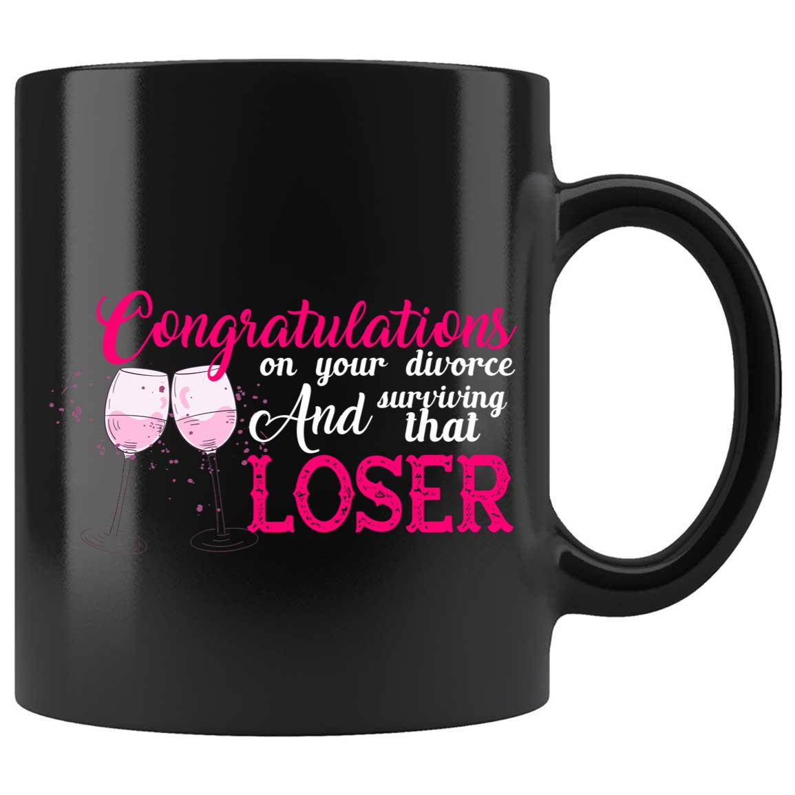 Skitongifts Coffee Mug Funny Ceramic Novelty M65-NH091221-Divorce For Women Happy Party Congrats For With Prime Vumsq4Y