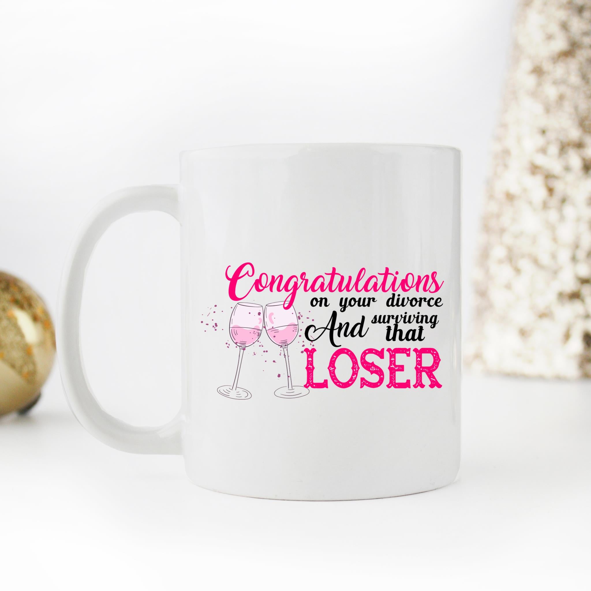 Skitongifts Coffee Mug Funny Ceramic Novelty M65-NH091221-Divorce For Women Happy Party Congrats For With Prime Vumsq4Y