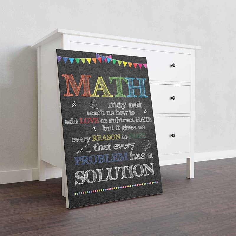 Skitongifts Wall Decoration, Home Decor, Decoration Room Math Every Reason To Hope That Every Problem Has A Solution-TT1310