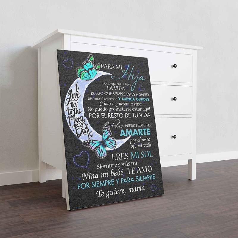 Skitongifts Wall Decoration, Home Decor, Decoration Room Meaningful Para Mi Hija Dondequiera Te Lleve Como Negnesan A Casa Family Awesome-TT2001