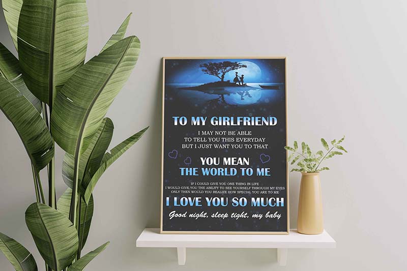 Meaningful Quote Boyfriend To My Girlfriend You Mean The World To Me-TT0501