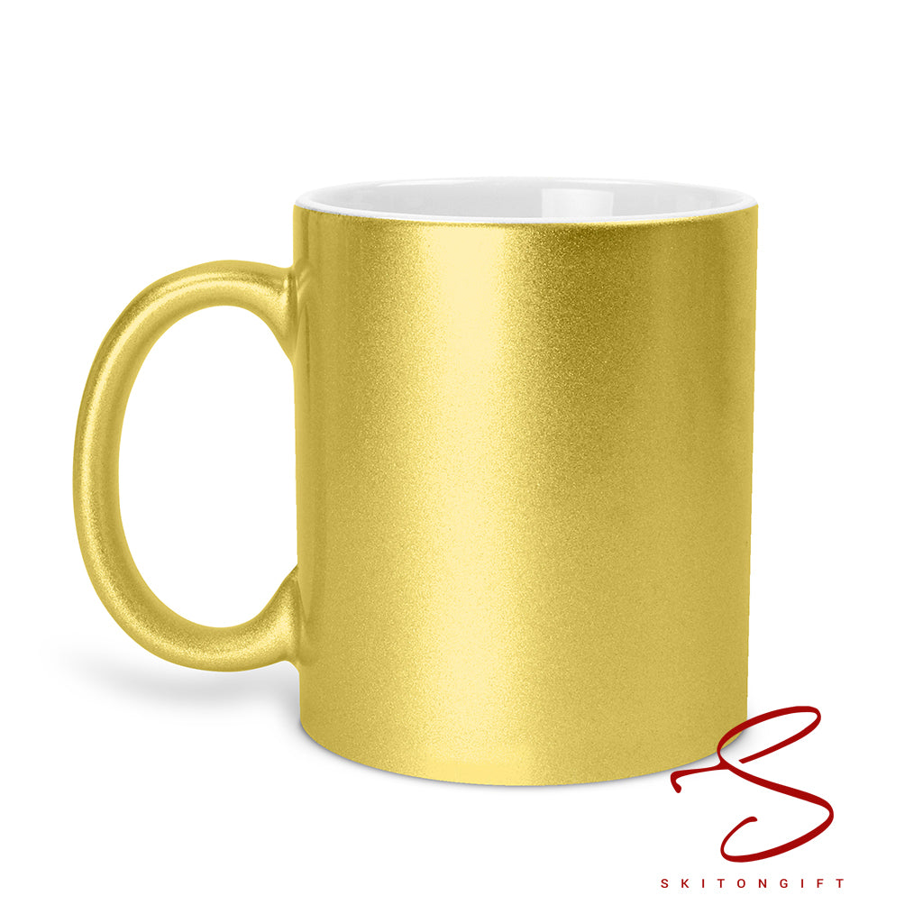 Skitongift Ceramic Novelty Coffee Mug Childhood Cancer Awareness Mug I Wear Gold For Childhood Cancer Hope and Support Cute Heart