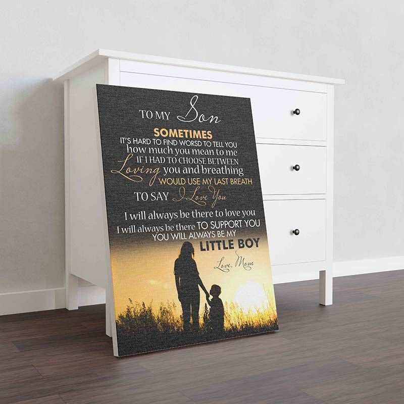Skitongifts Wall Decoration, Home Decor, Decoration Room Mom To My Son I Will Always Be There To Support You-TT1901