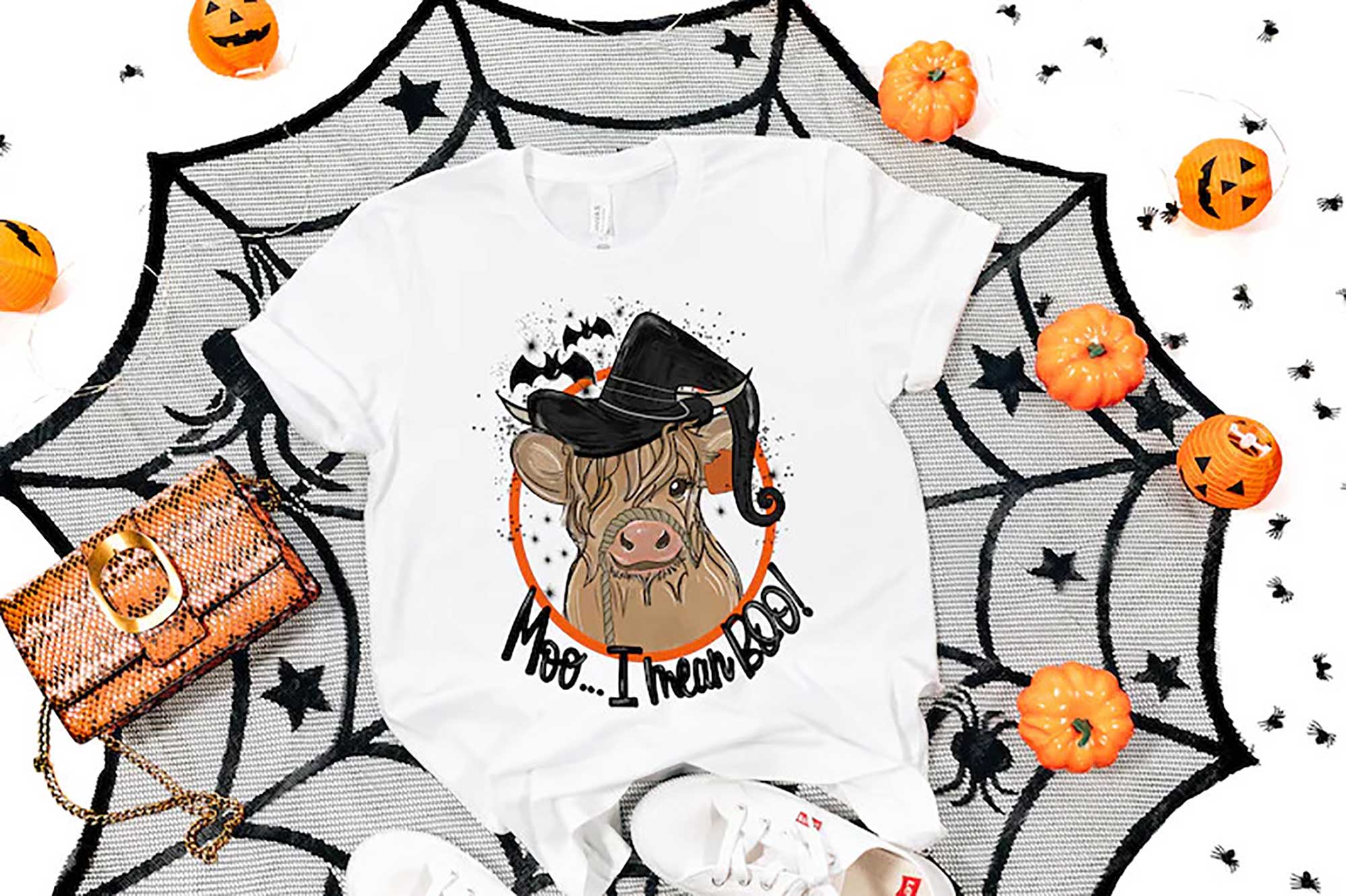 Skitongift Moo I Mean Boo Shirt, Funny Cow Shirt, Funny Halloween Gifts, Halloween Shirt, Boo Shirt, Funny Ghost Halloween Shirt, Cow Halloween Shirt