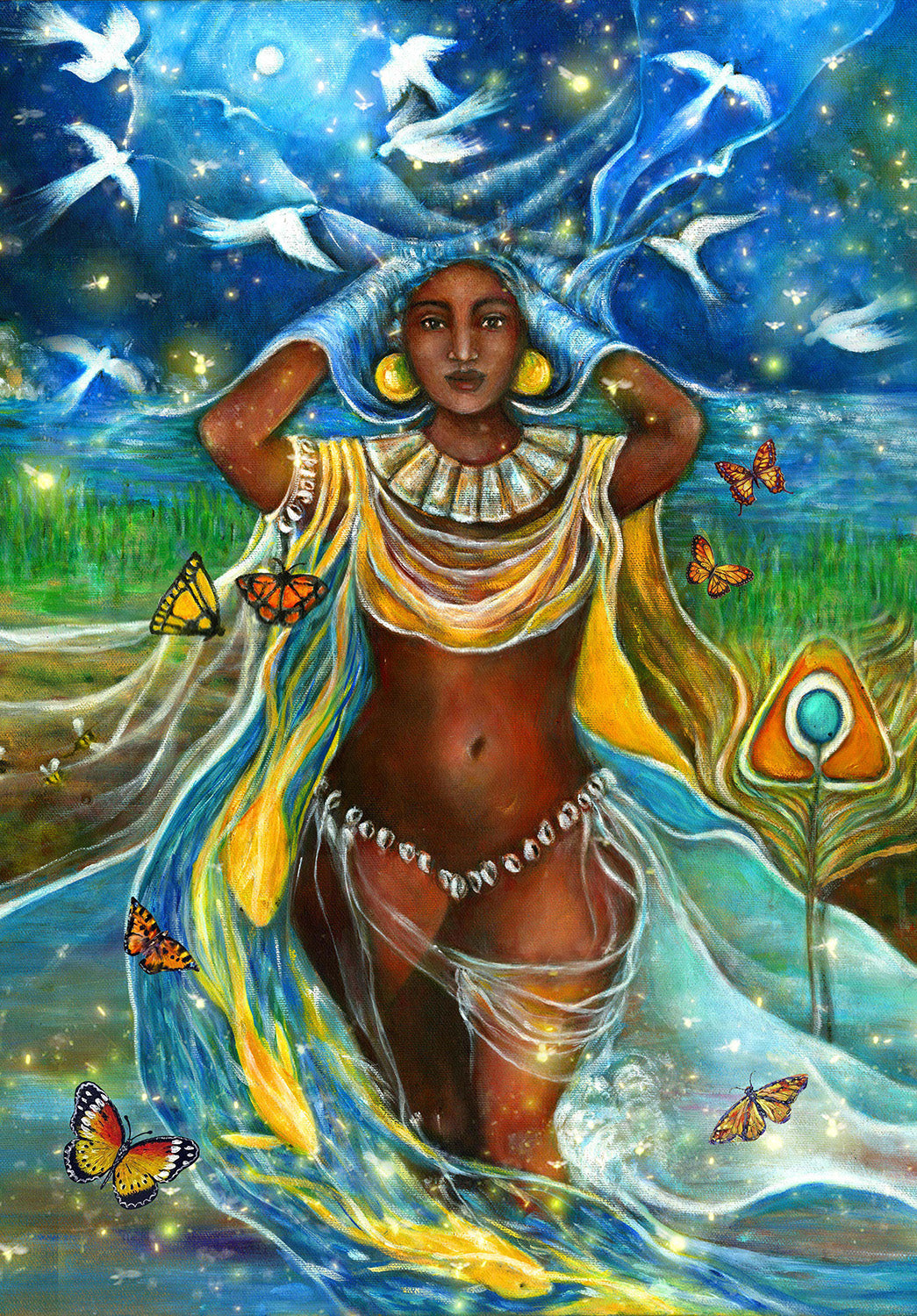 Mothers Of Water Oshun And Yemaja Beautiful Black Women Love Natural Melanin-TT1808