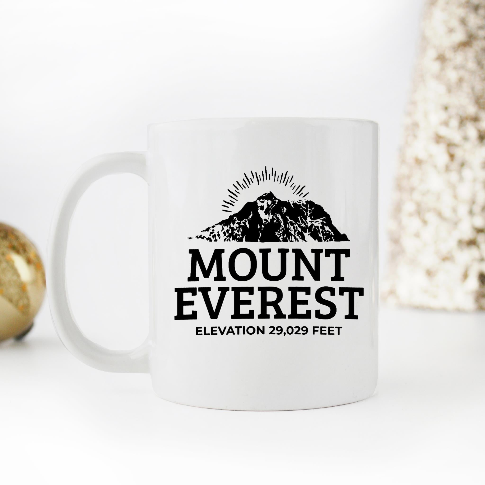 Skitongifts Funny Ceramic Novelty Coffee Mug Mount Everest Mountaineering Himalayan Rock Climbing Expedition 782GPan