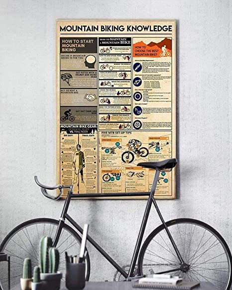 Mountain Biking Knowledge Mountain Bike Gear Portrait Poster