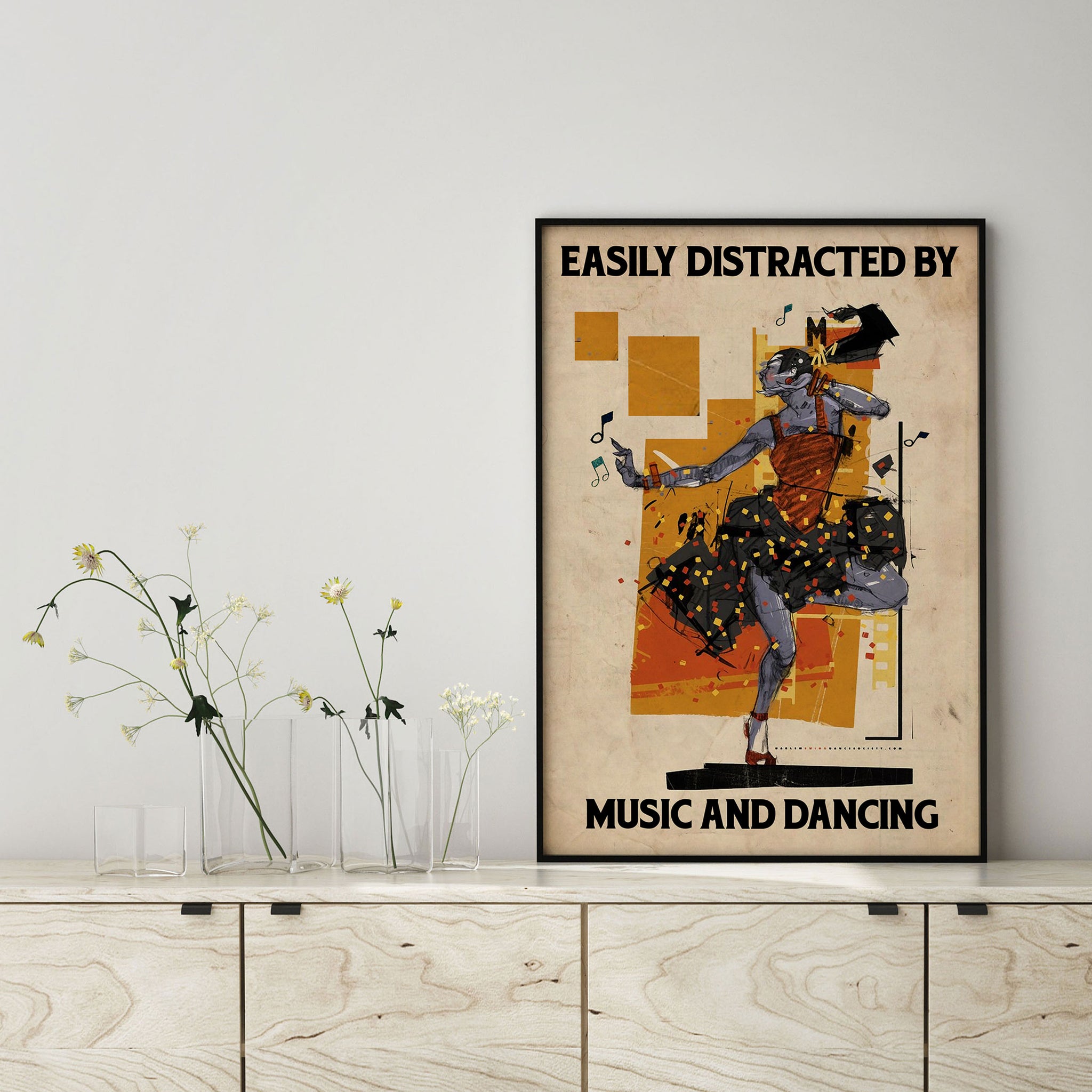 Music And Dancing Girl Easily Distracted By Music And Salsa Flamenco Dancing-MH1808