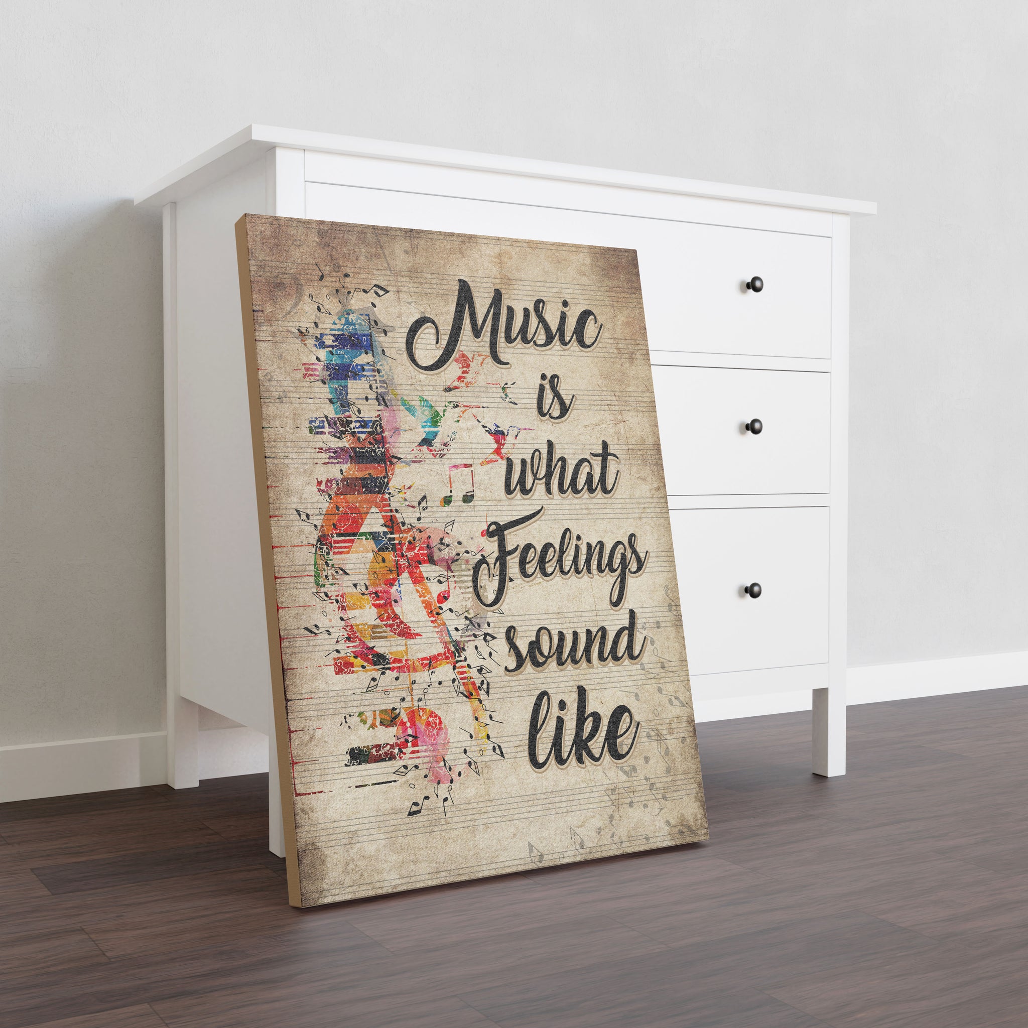Music Is What Feelings Sound Like Wooden Vinyl Records Wall - Temu