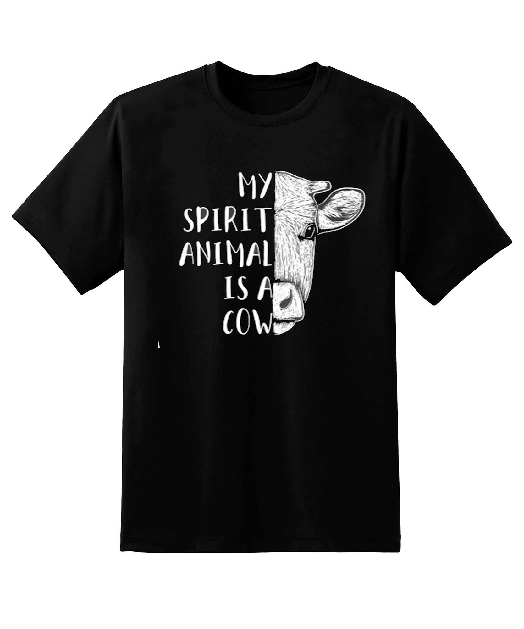 Skitongift My Spirit Is A Cow Funny Shirts Hoodie Sweater Short Sleeve Casual Shirt