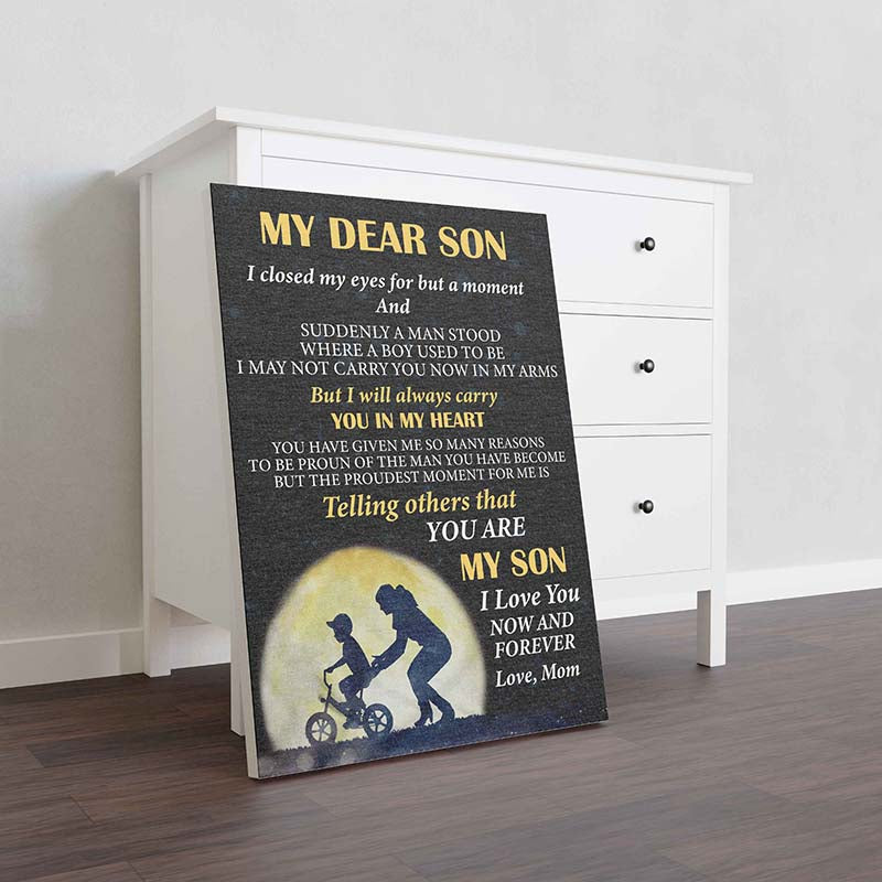 Skitongifts Wall Decoration, Home Decor, Decoration Room My Dear Son I Closed My Eyes For But A Moment (Mom)-TT0702
