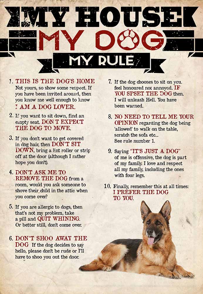 My House My Dog My Rule German Shepherd-MH2708