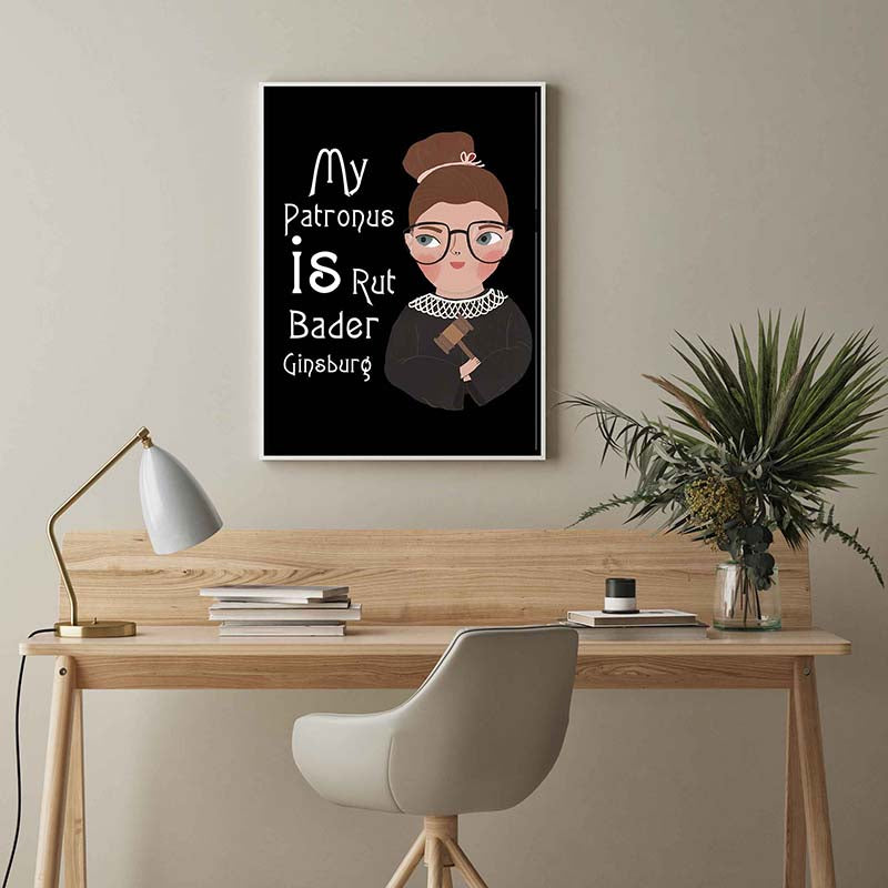 Skitongifts Wall Decoration, Home Decor, Decoration Room My Patronus Is Ruth Bader Ginsburg TT0403