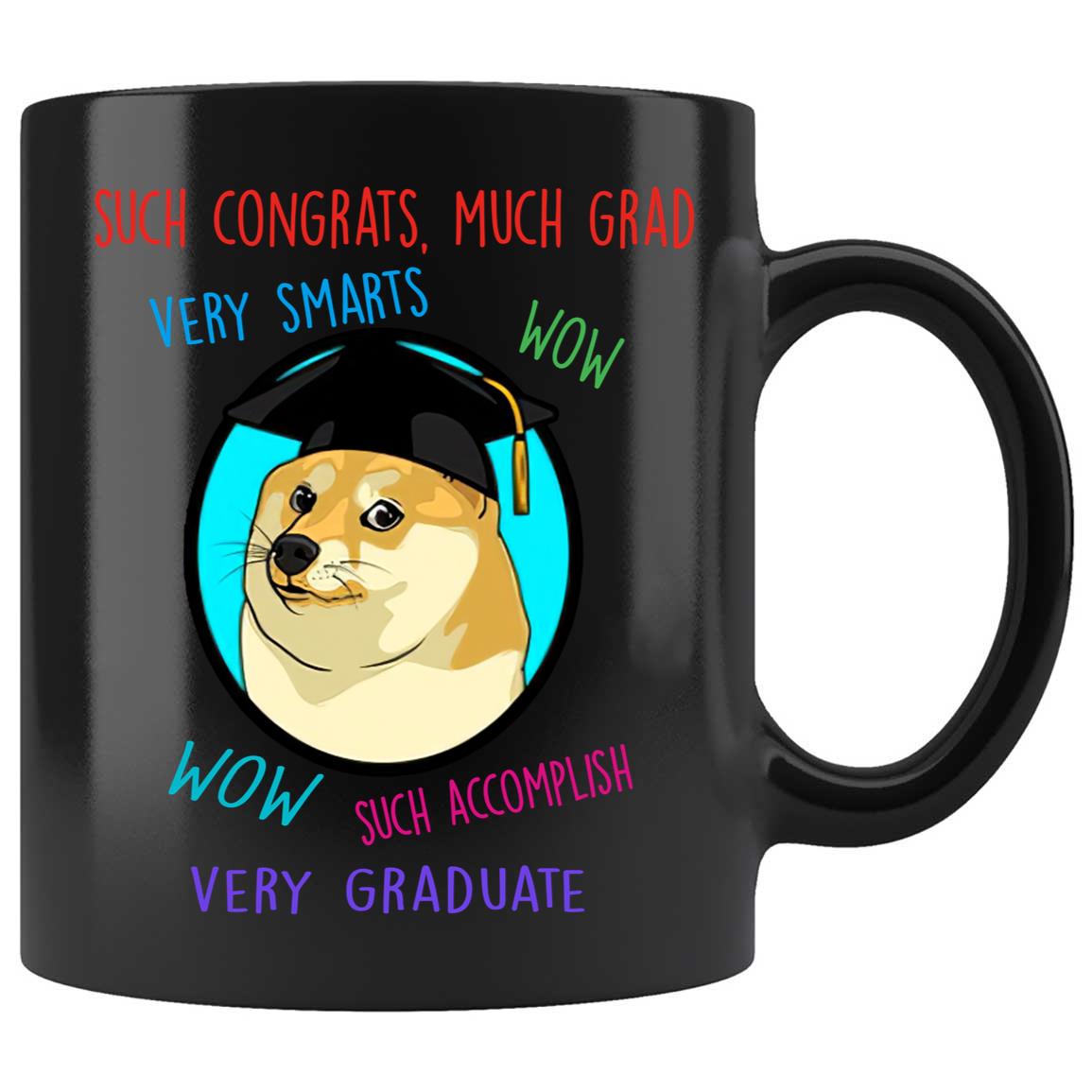 Skitongifts Coffee Mug Funny Ceramic Novelty Graduation, Such Congrats, Much Grad Udaybo6