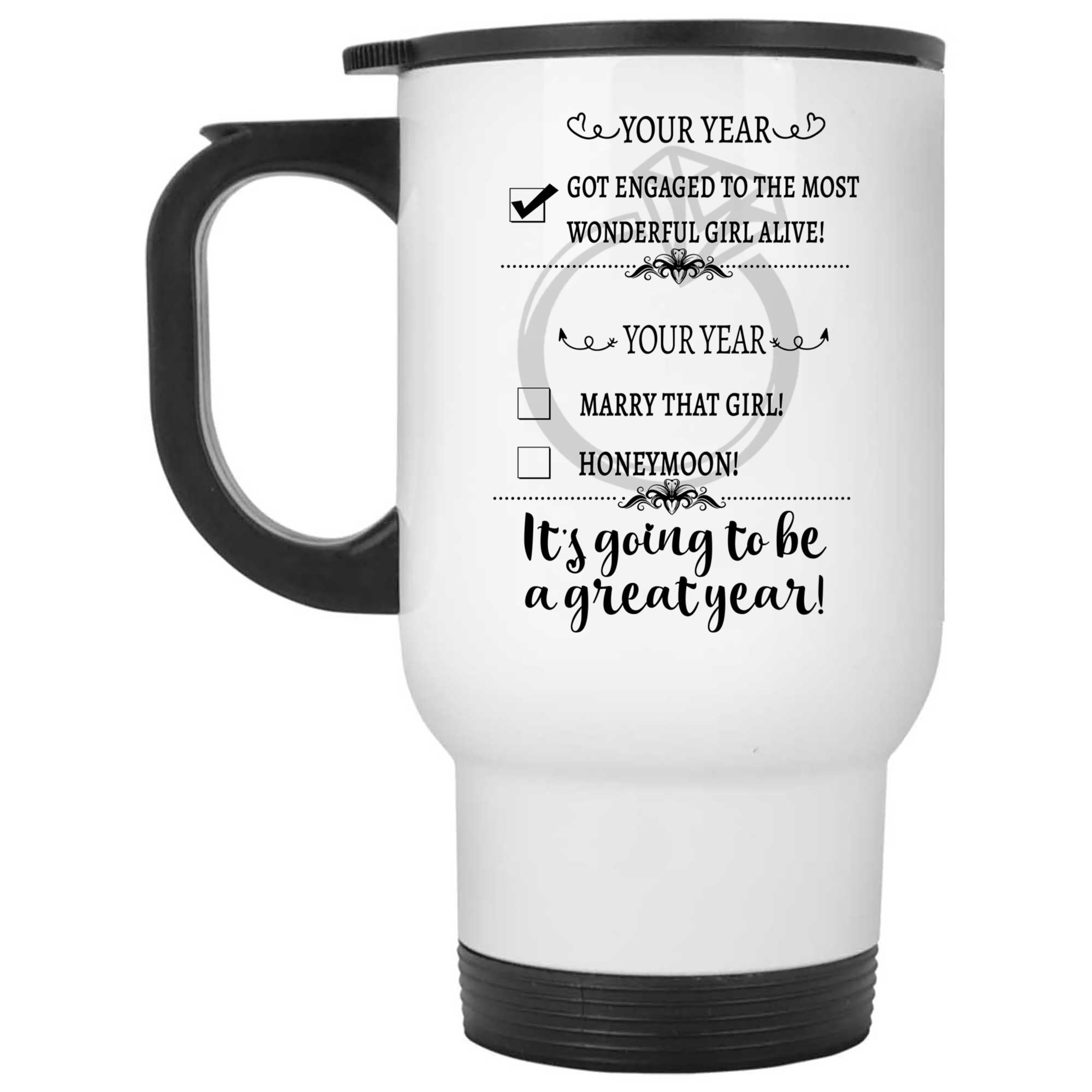 Skitongifts Coffee Mug Funny Ceramic Novelty It's Going To Be A Great Year!-Newly Engaged Great Year L2Mac8A