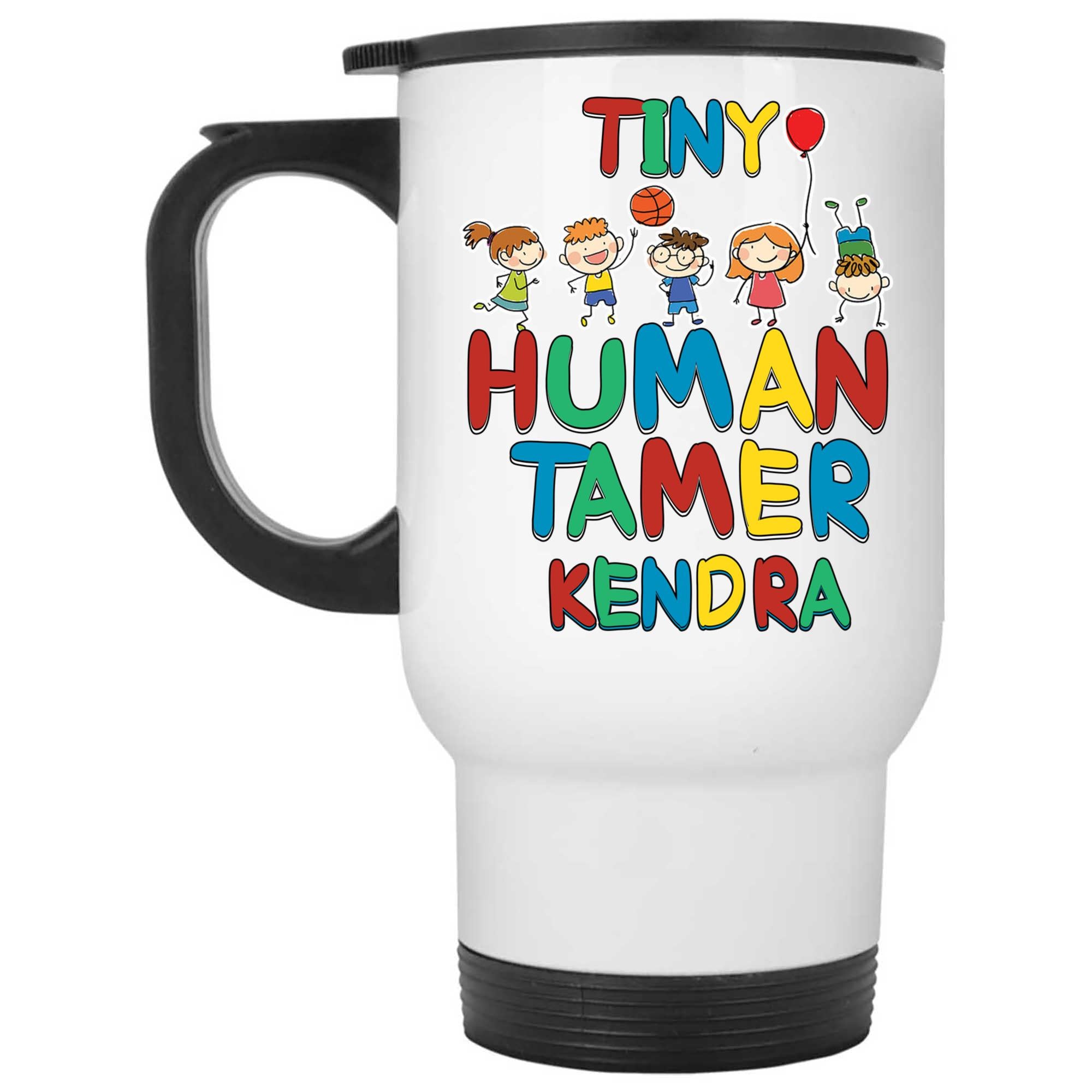 Skitongifts Coffee Mug Funny Ceramic Novelty Tiny Human Tamer Travel Tumbler Qtdkxkb