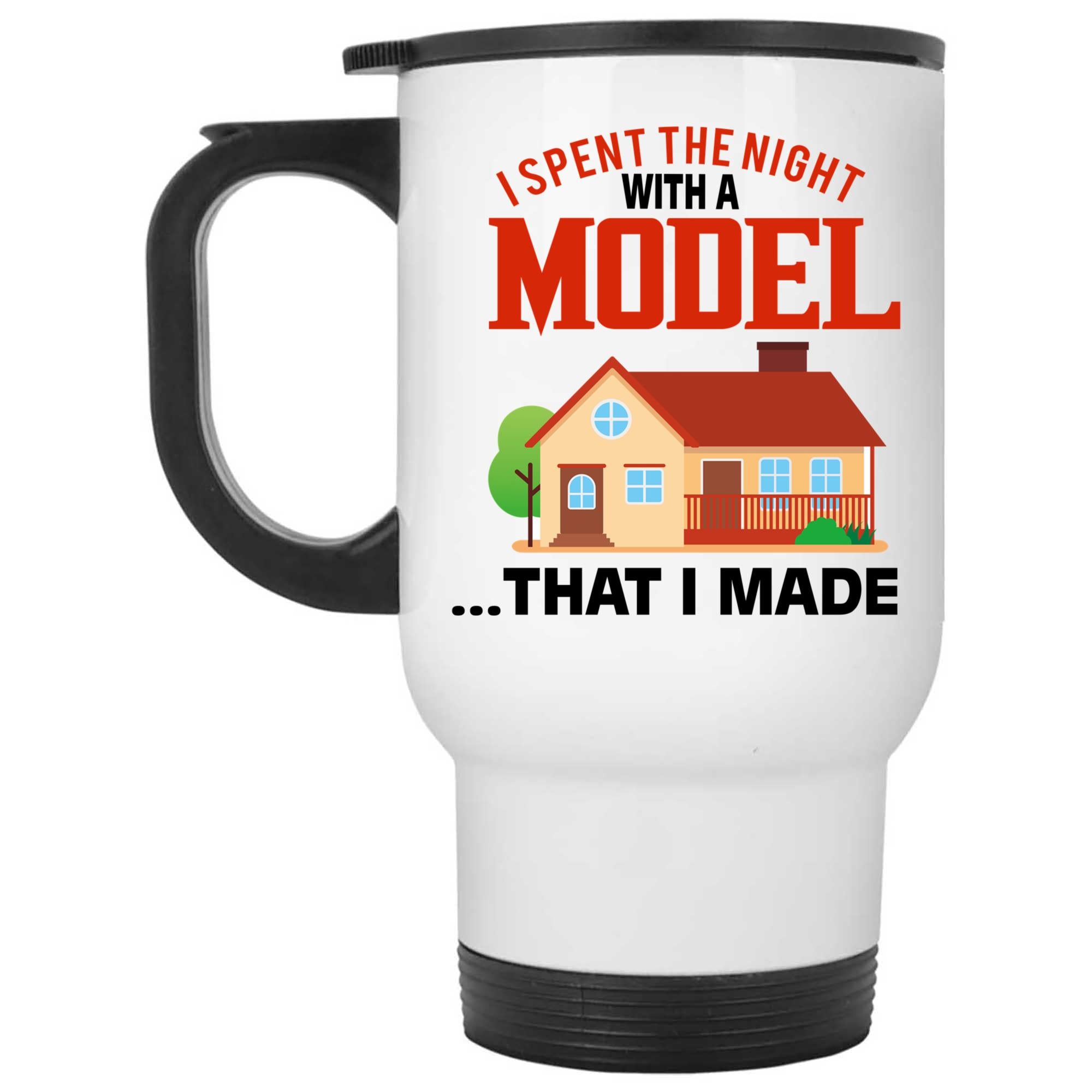 Skitongifts Coffee Mug Funny Ceramic Novelty I Spent The Night With A Model That I Made W17Ekku